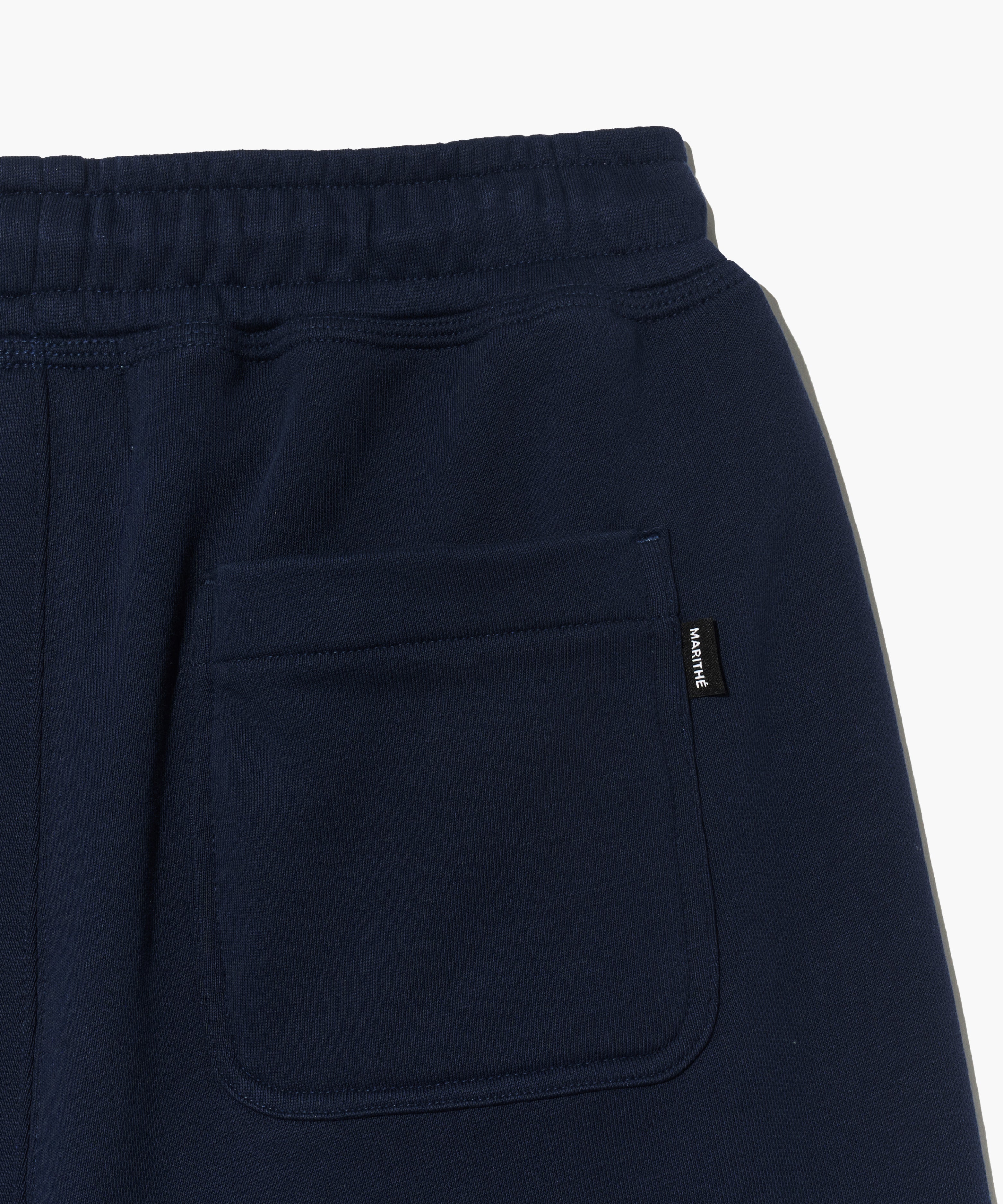 Marithe & Francois Girbaud - Classic Logo Leather Patch Sweat Shorts (Navy) product image 12 | TRAB K-Fashion Australia