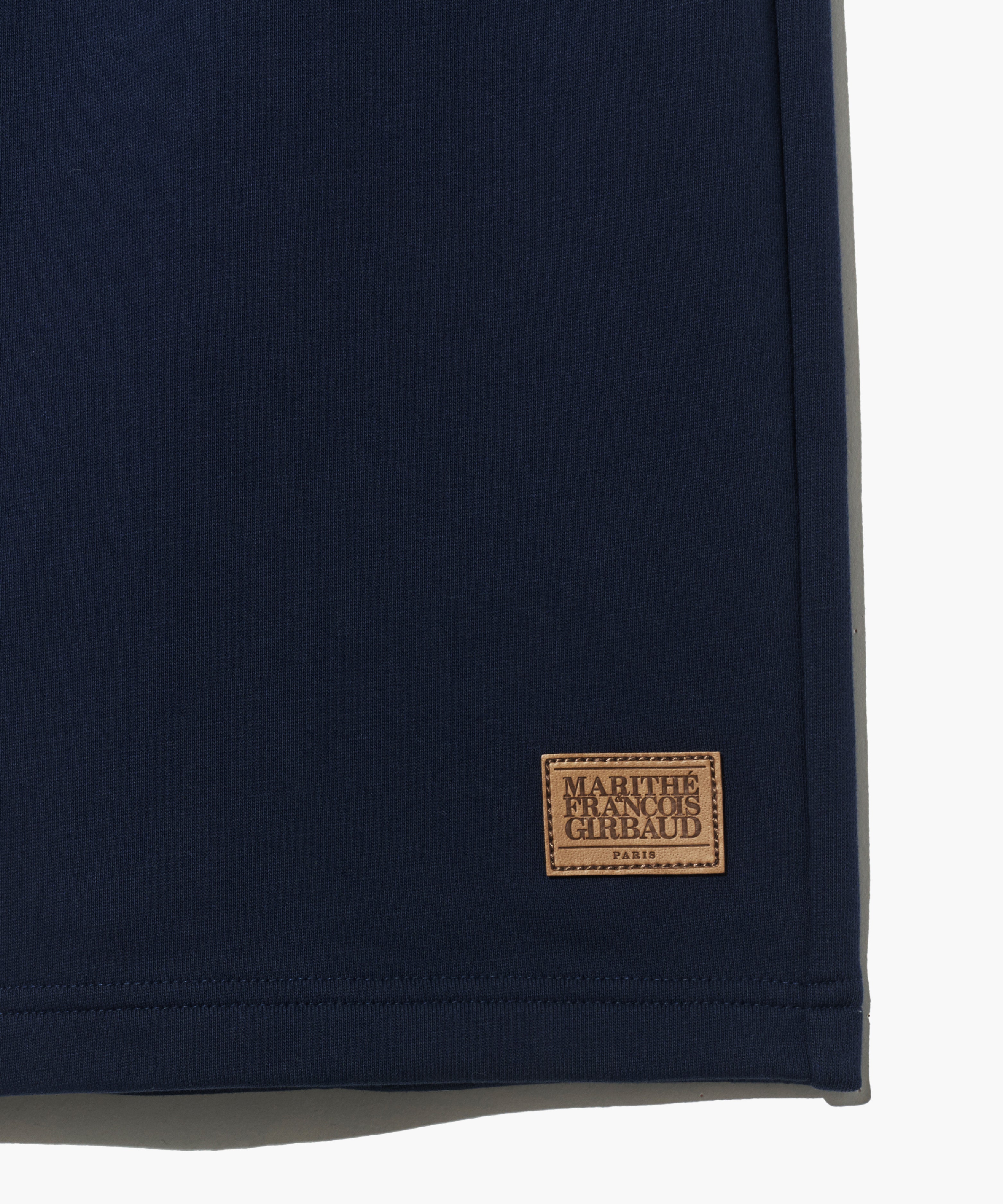 Marithe & Francois Girbaud - Classic Logo Leather Patch Sweat Shorts (Navy) product image 13 | TRAB K-Fashion Australia