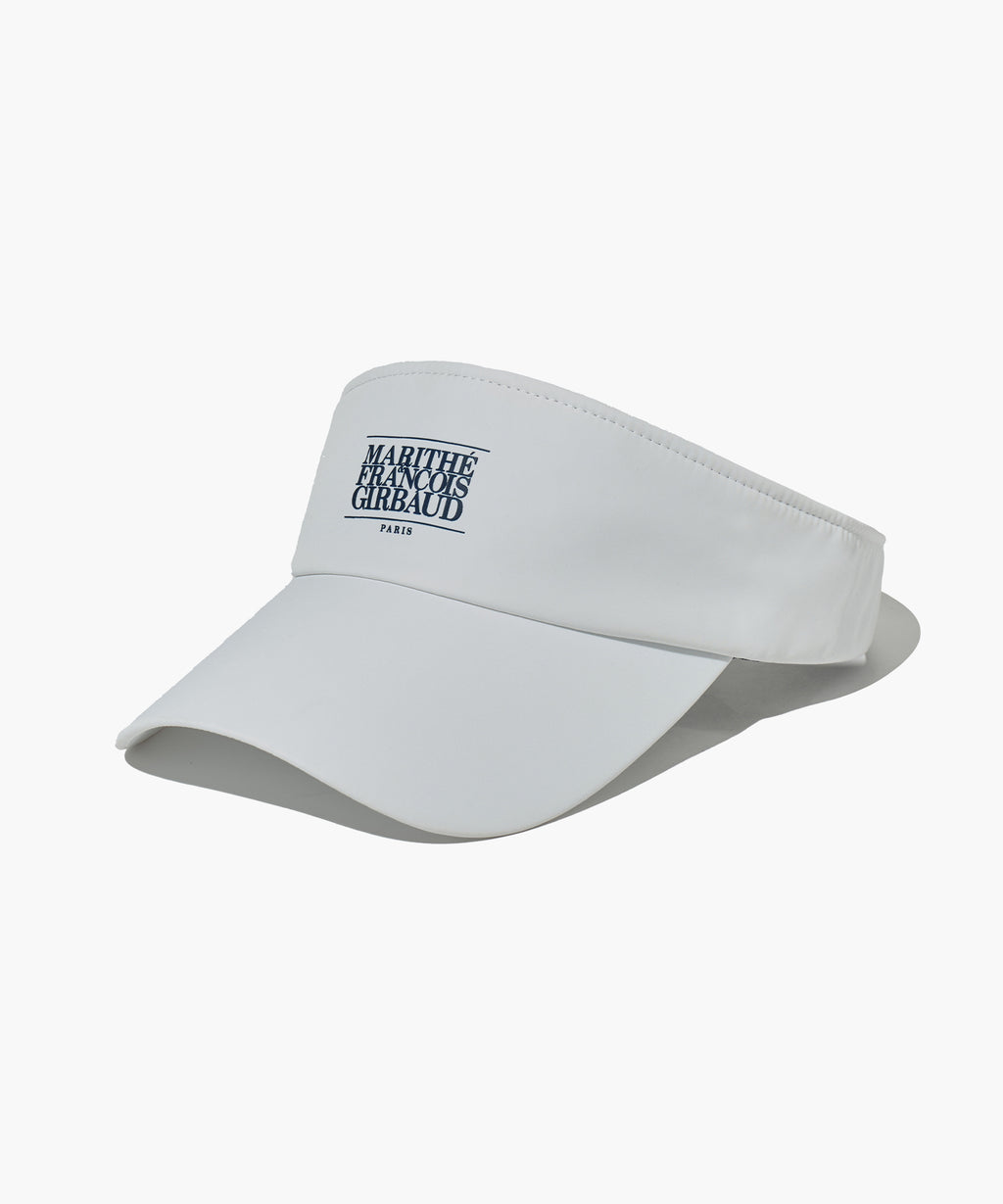 Marithe & Francois Girbaud - Mouvement Classic Logo Sun Visor (White) product image 1 | TRAB K-Fashion Australia