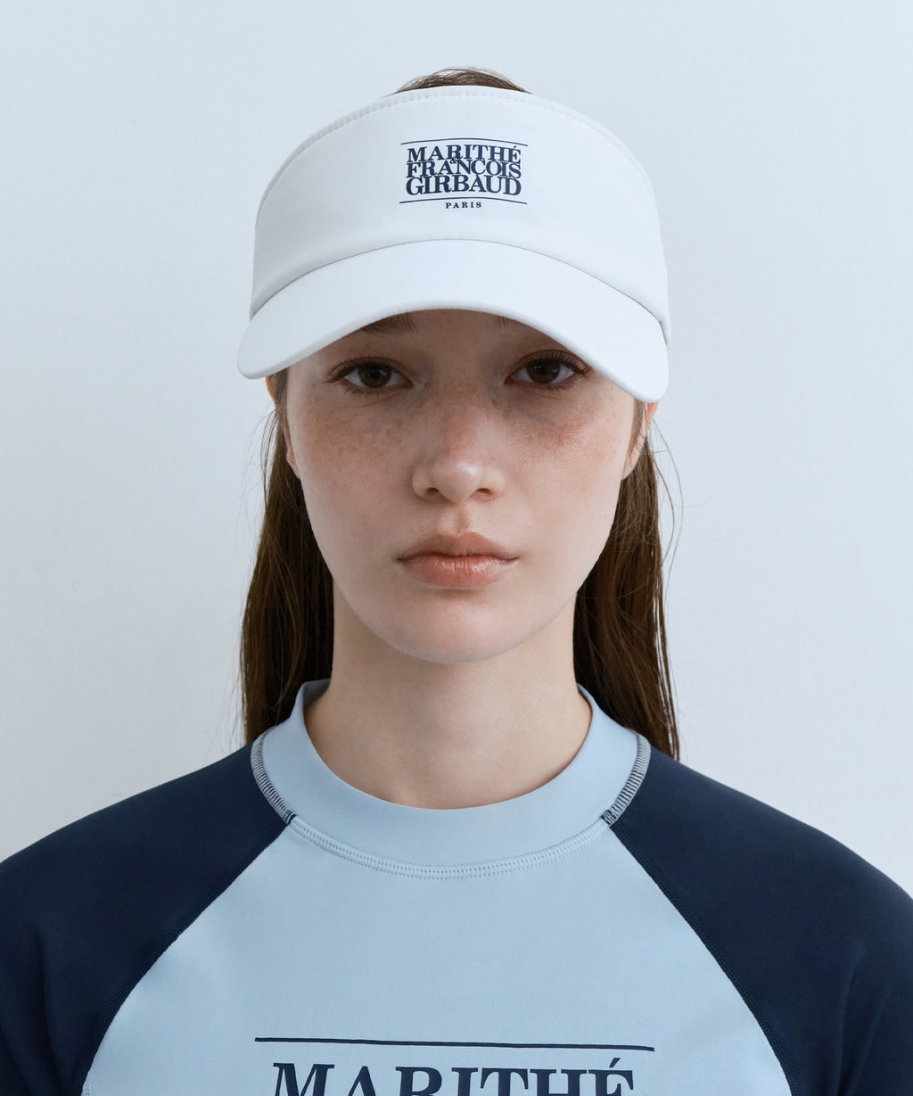 Marithe & Francois Girbaud - Mouvement Classic Logo Sun Visor (White) product image 6 | TRAB K-Fashion Australia