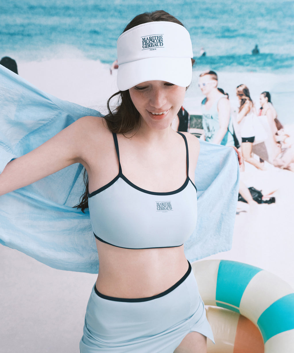 Marithe & Francois Girbaud - Mouvement Classic Logo Sun Visor (White) product image 8 | TRAB K-Fashion Australia