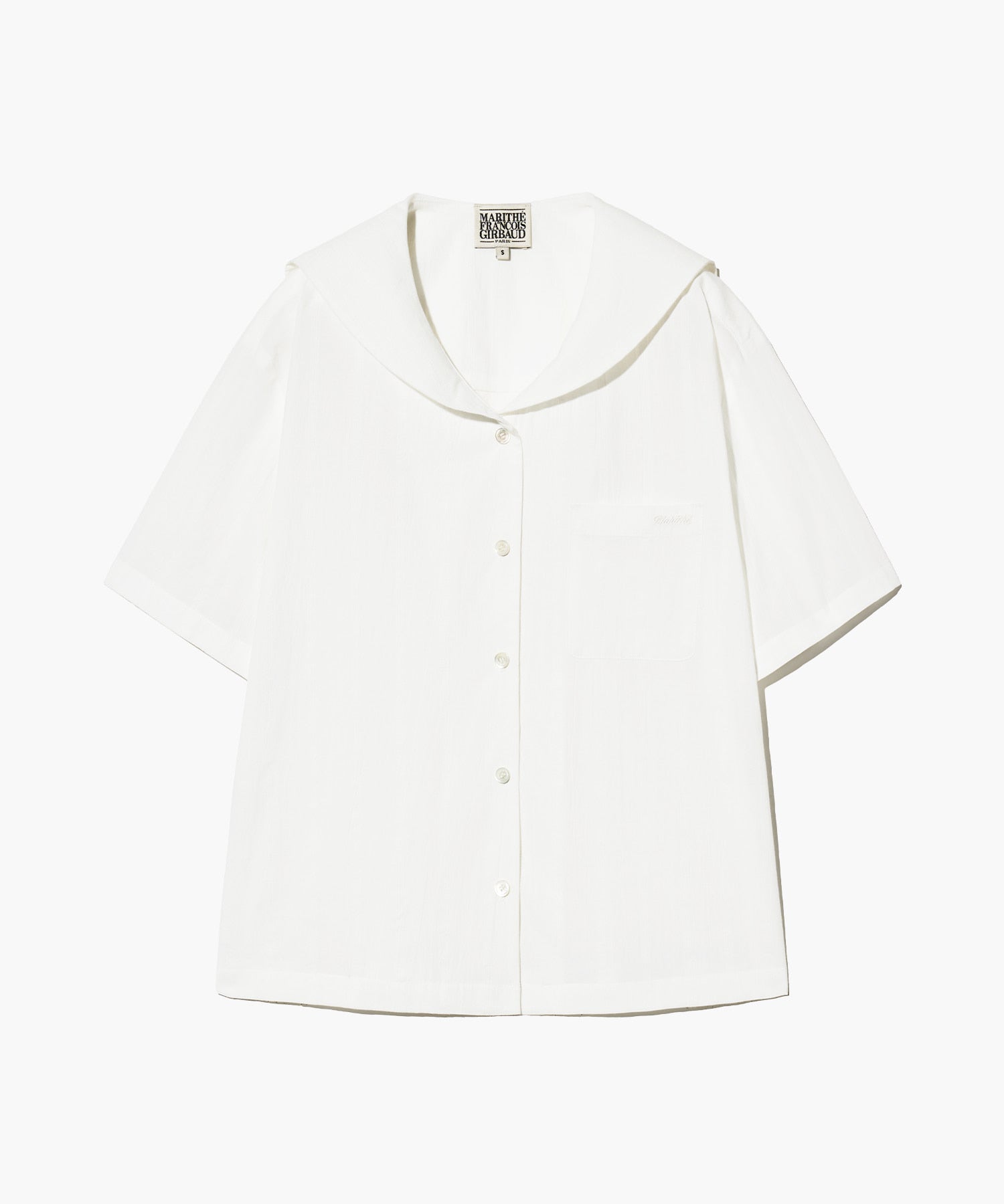 Marithe & Francois Girbaud - Marine Half Sleeve Shirt (White) product image 1 | TRAB K-Fashion Australia