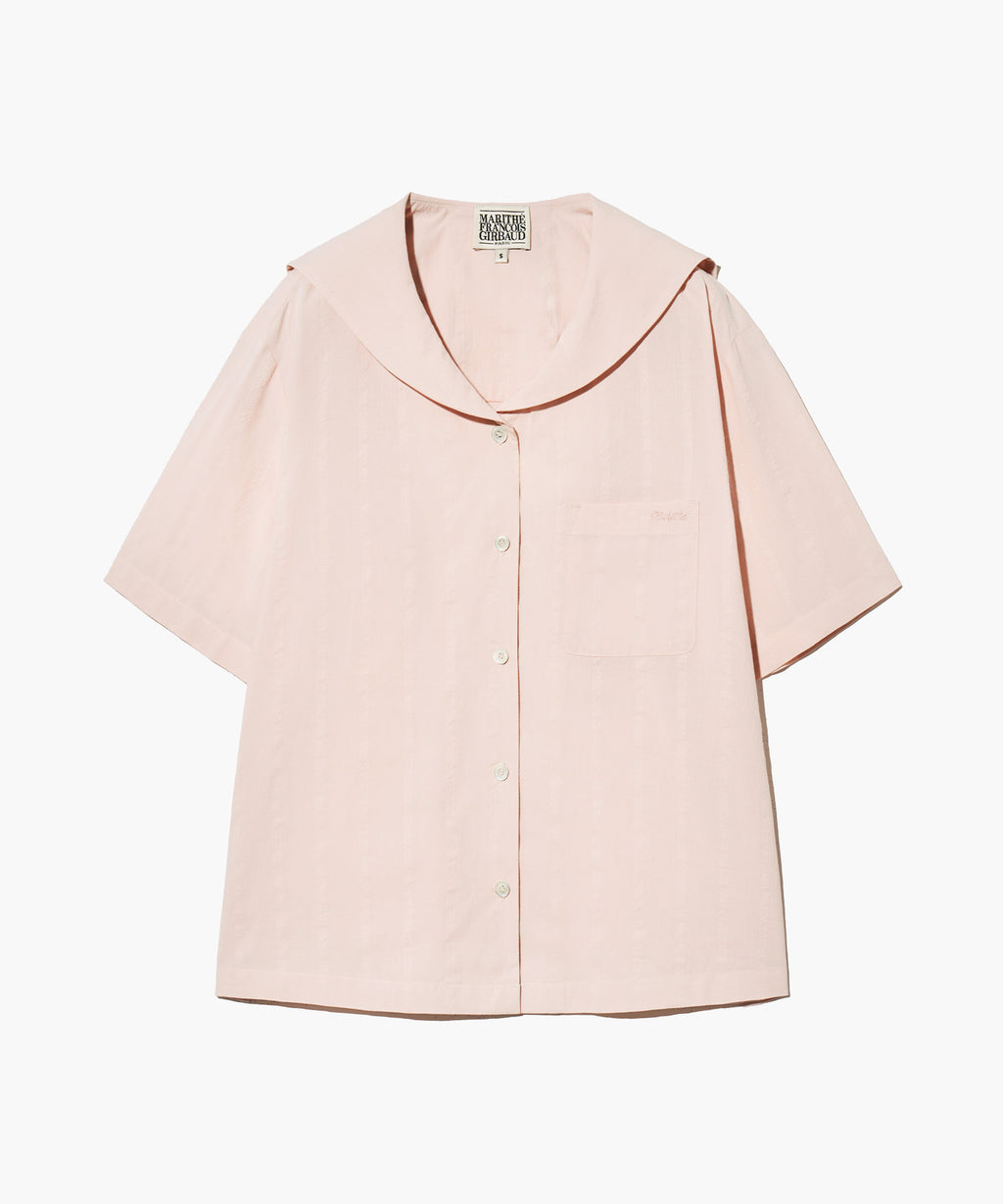 Marithe & Francois Girbaud - Marine Half Sleeve Shirt (Light Pink) product image 1 | TRAB K-Fashion Australia