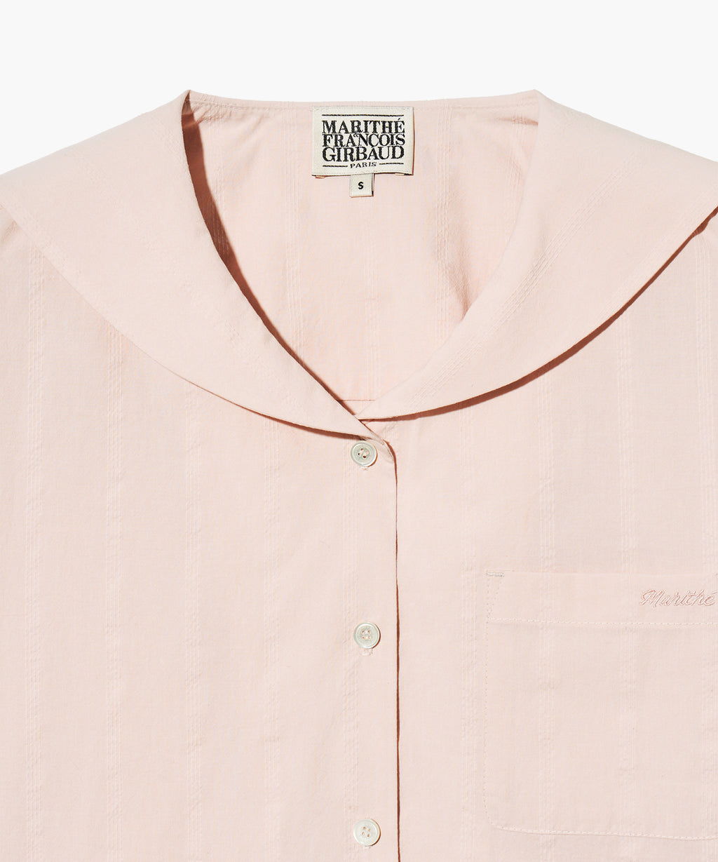 Marithe & Francois Girbaud - Marine Half Sleeve Shirt (Light Pink) product image 3 | TRAB K-Fashion Australia