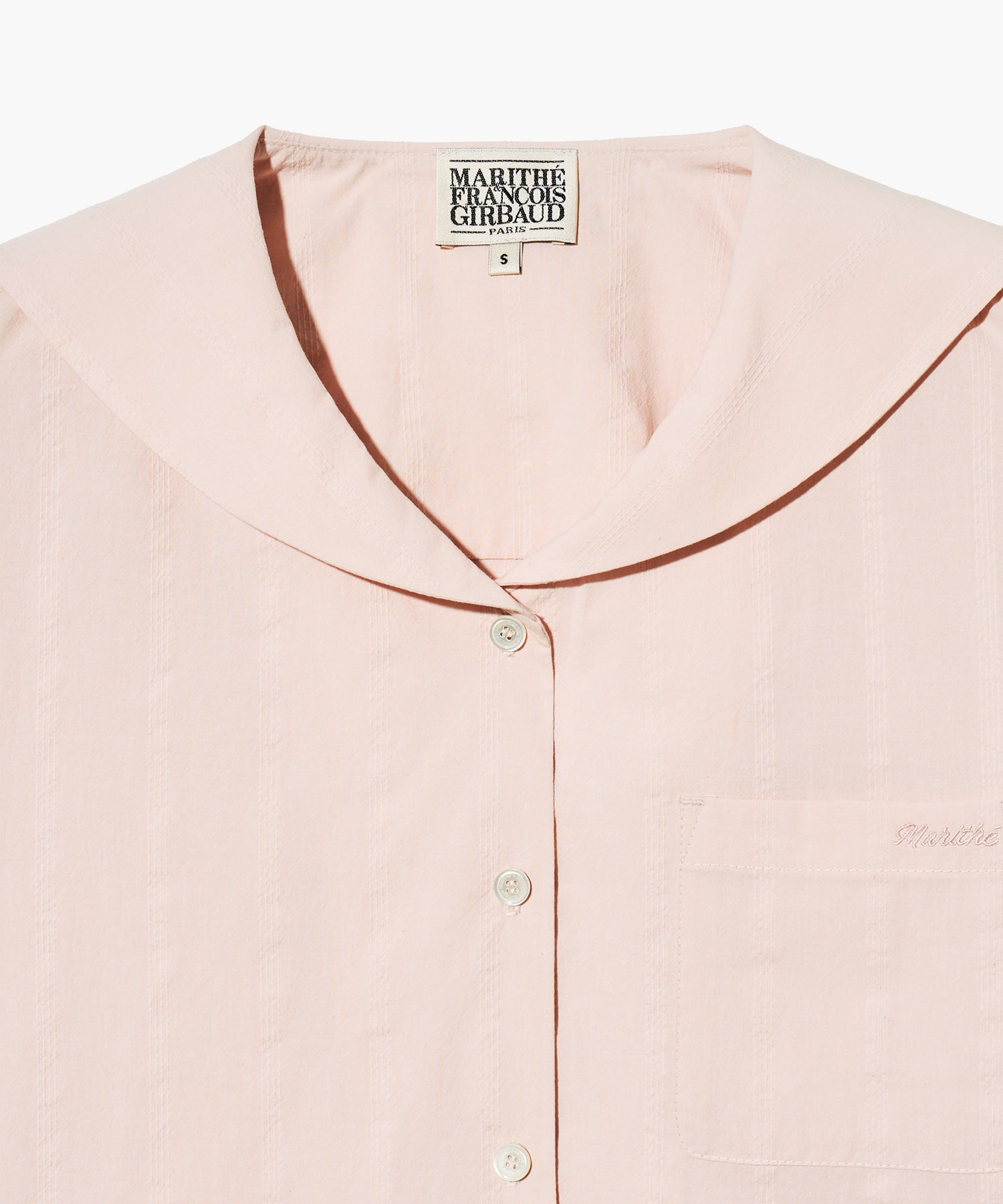 Marithe & Francois Girbaud - Marine Half Sleeve Shirt (Light Pink) product image 3 | TRAB K-Fashion Australia