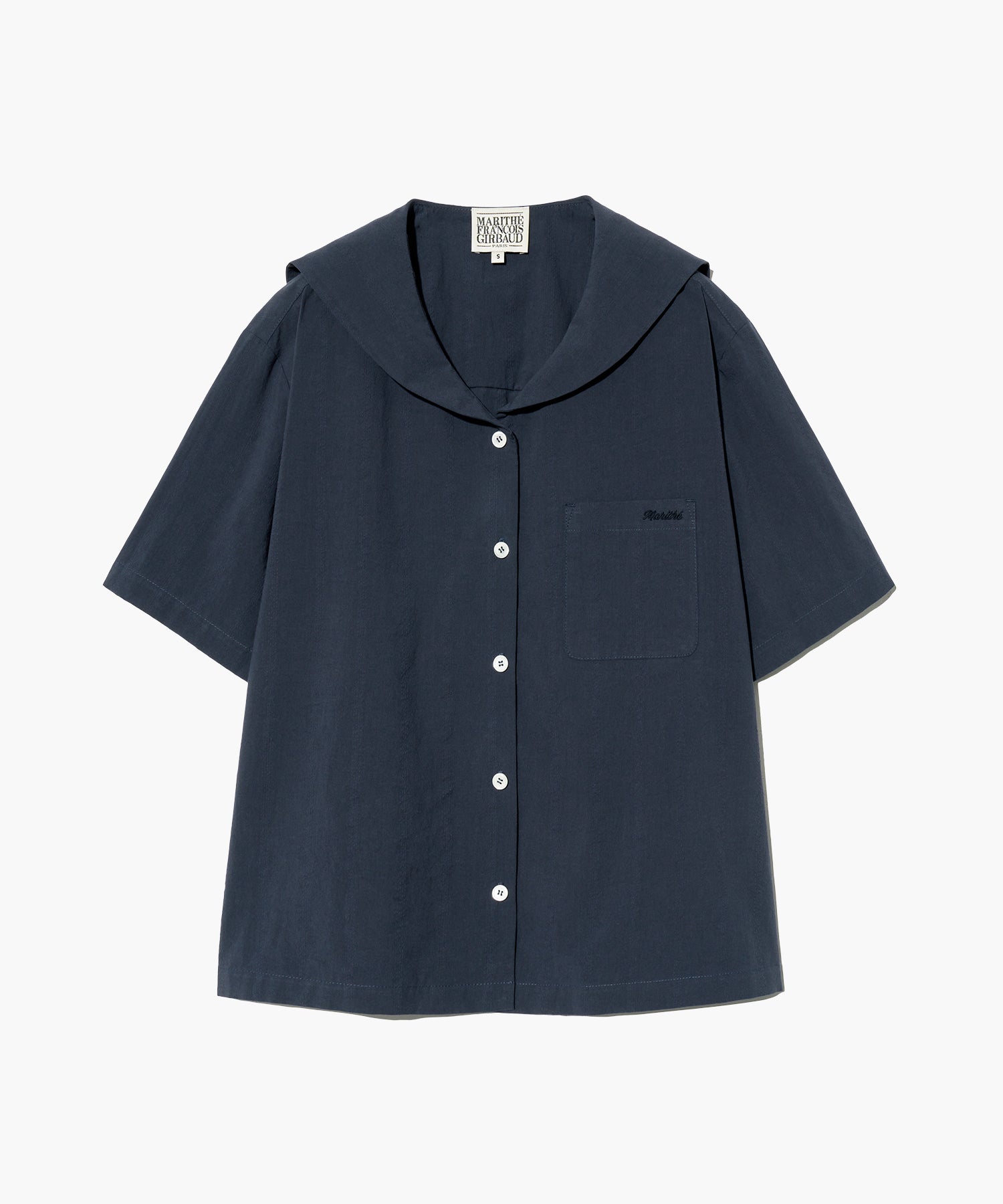 Marithe & Francois Girbaud - Marine Half Sleeve Shirt (Navy) product image 1 | TRAB K-Fashion Australia