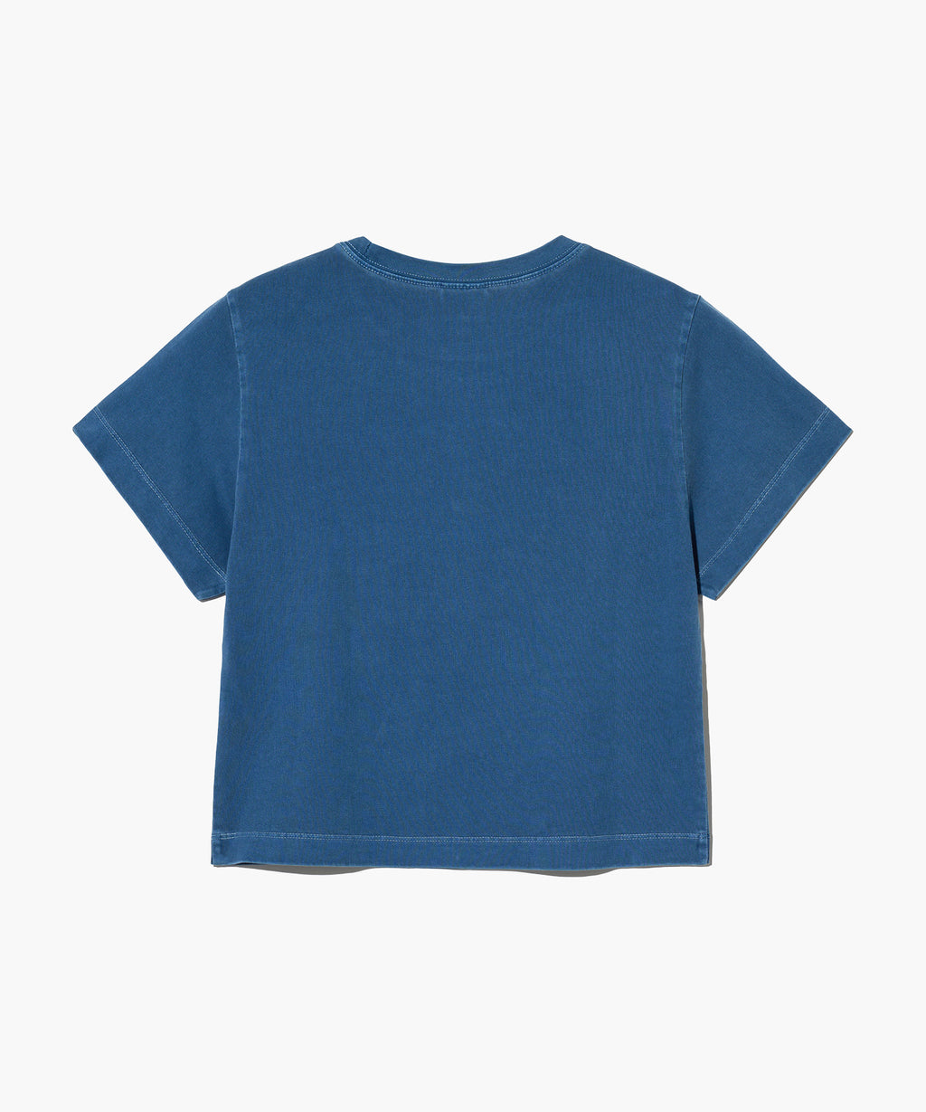Marithe & Francois Girbaud - Classic Logo Pigment Crop Tee (Blue) product image 2 | TRAB K-Fashion Australia