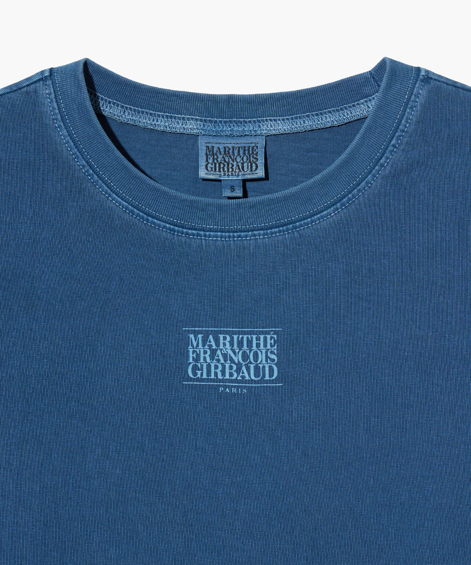 Marithe & Francois Girbaud - Classic Logo Pigment Crop Tee (Blue) product image 3 | TRAB K-Fashion Australia