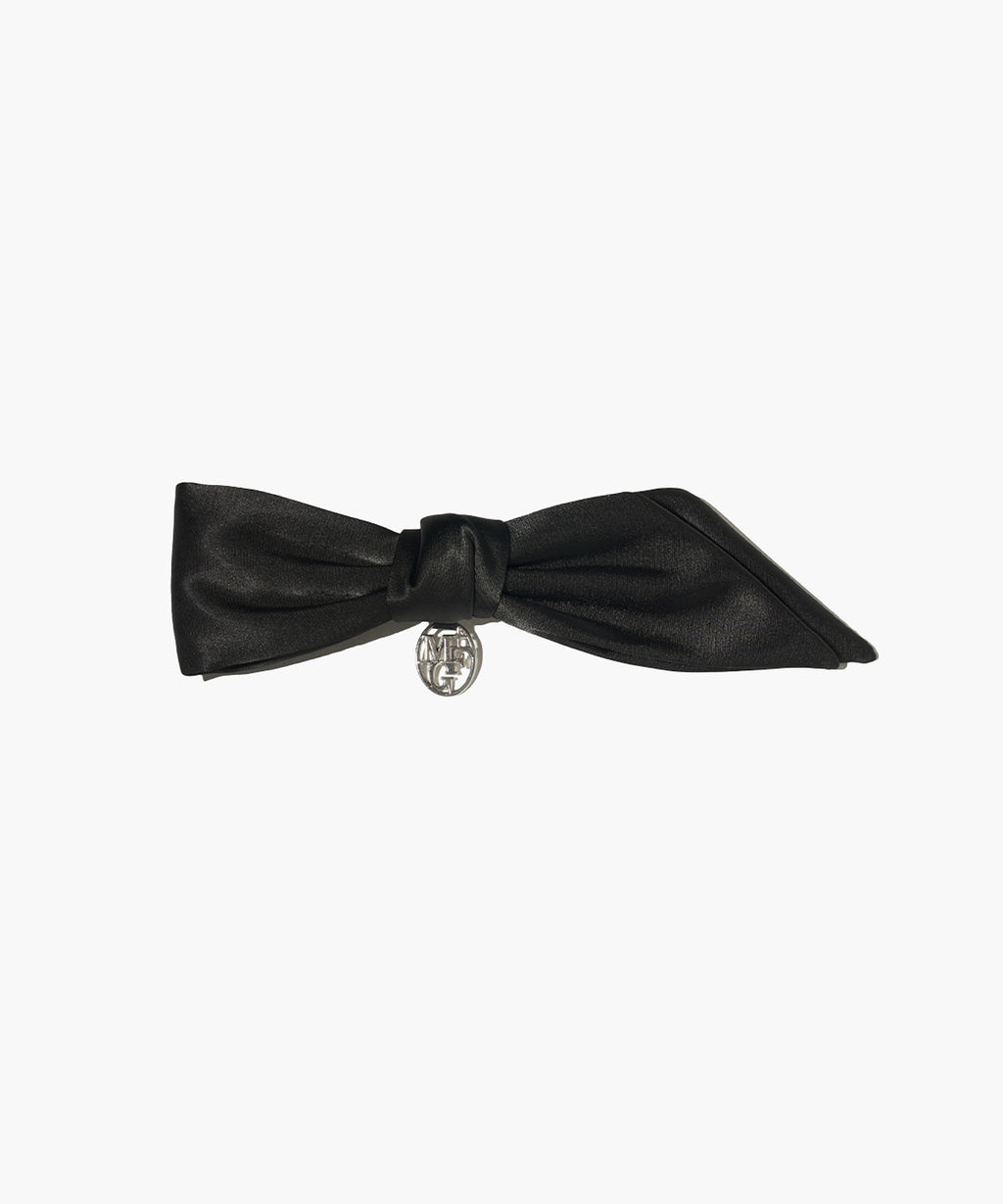 Marithe & Francois Girbaud - Circle Logo Big Ribbon Hair Pin (Black) product image 1 | TRAB K-Fashion Australia