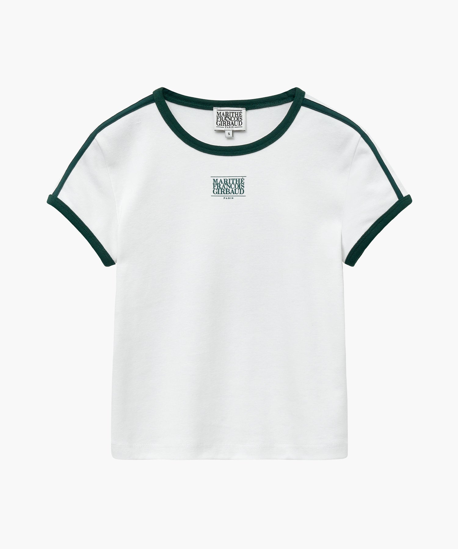 Marithe & Francois Girbaud - Mouvement W Classic Logo Slim Ringer Tee (White) product image 5 | TRAB K-Fashion Australia