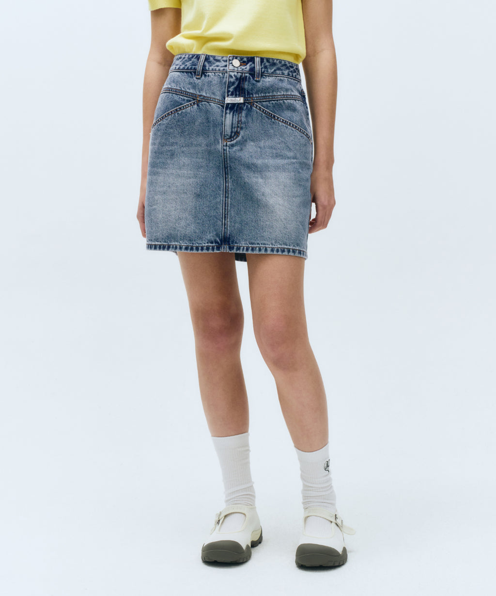 Marithe & Francois Girbaud - Straight Denim Mini Skirt (Blue) product image 4 | TRAB K-Fashion Australia