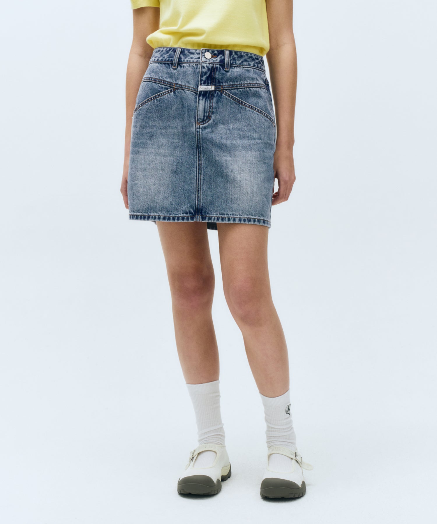 Marithe & Francois Girbaud - Straight Denim Mini Skirt (Blue) product image 4 | TRAB K-Fashion Australia