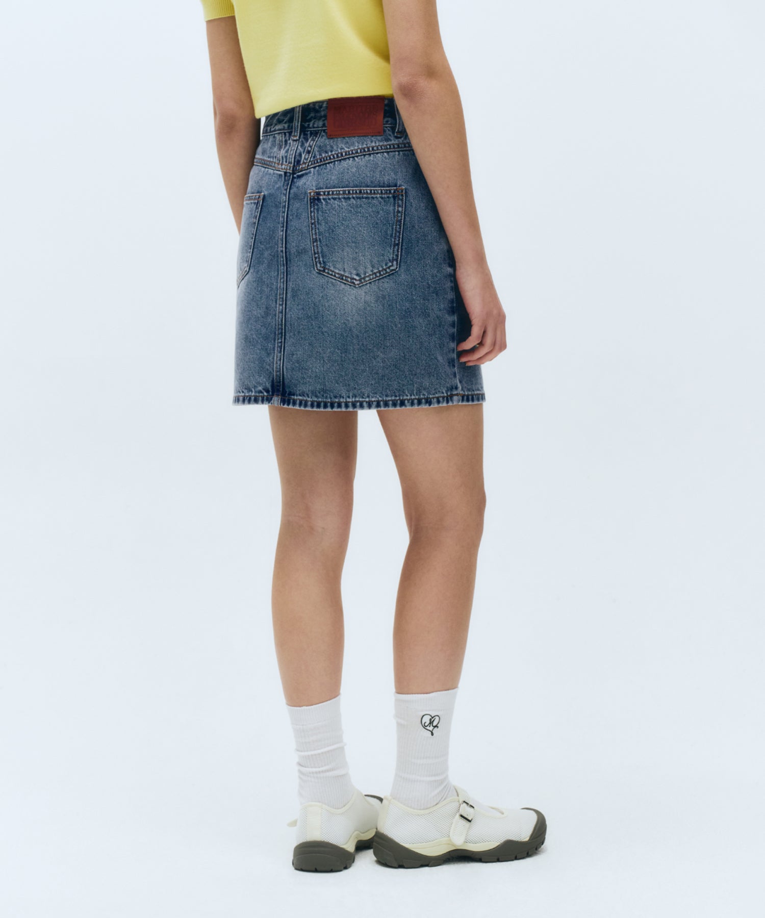 Marithe & Francois Girbaud - Straight Denim Mini Skirt (Blue) product image 5 | TRAB K-Fashion Australia