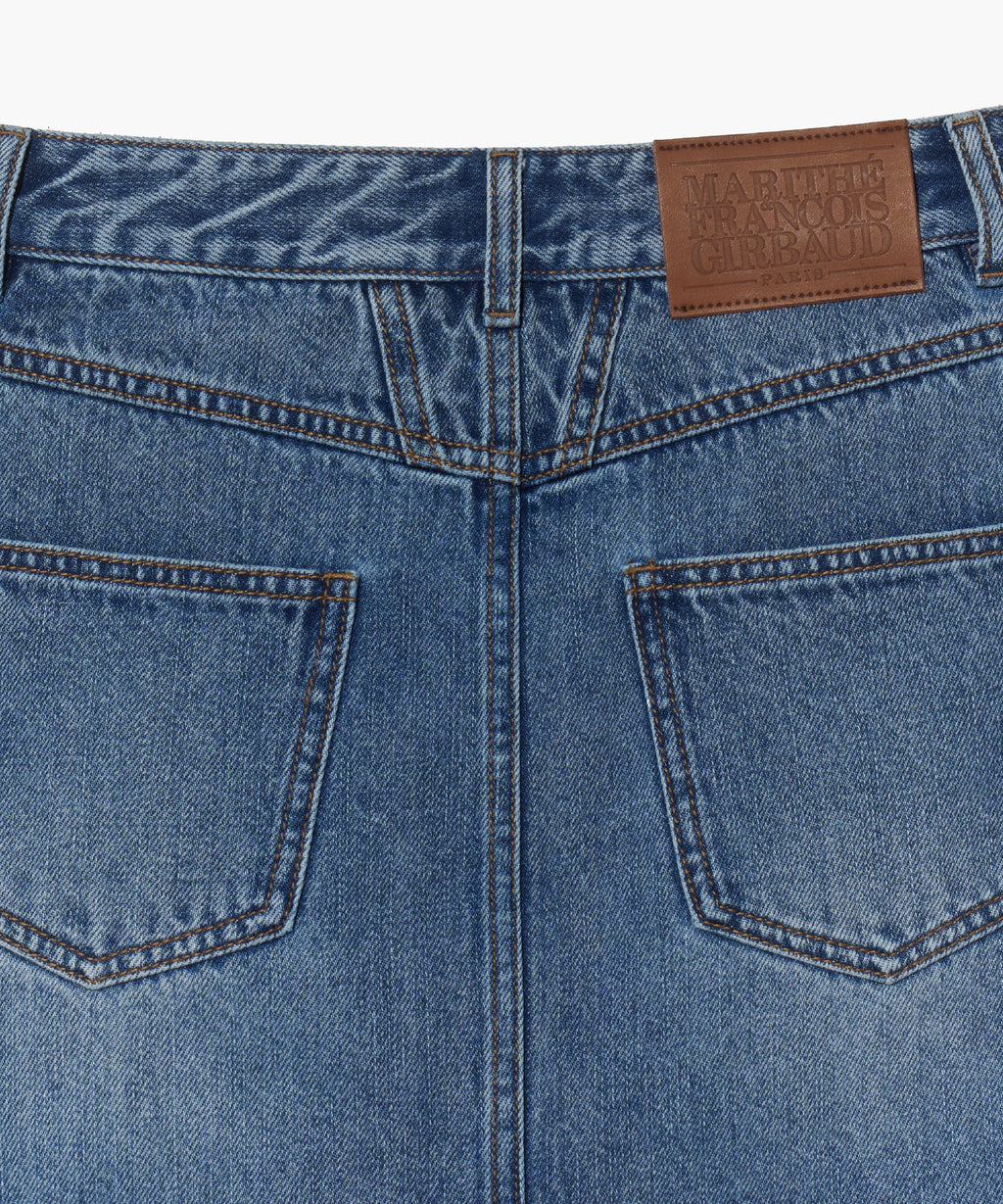 Marithe & Francois Girbaud - Straight Denim Mini Skirt (Blue) product image 11 | TRAB K-Fashion Australia