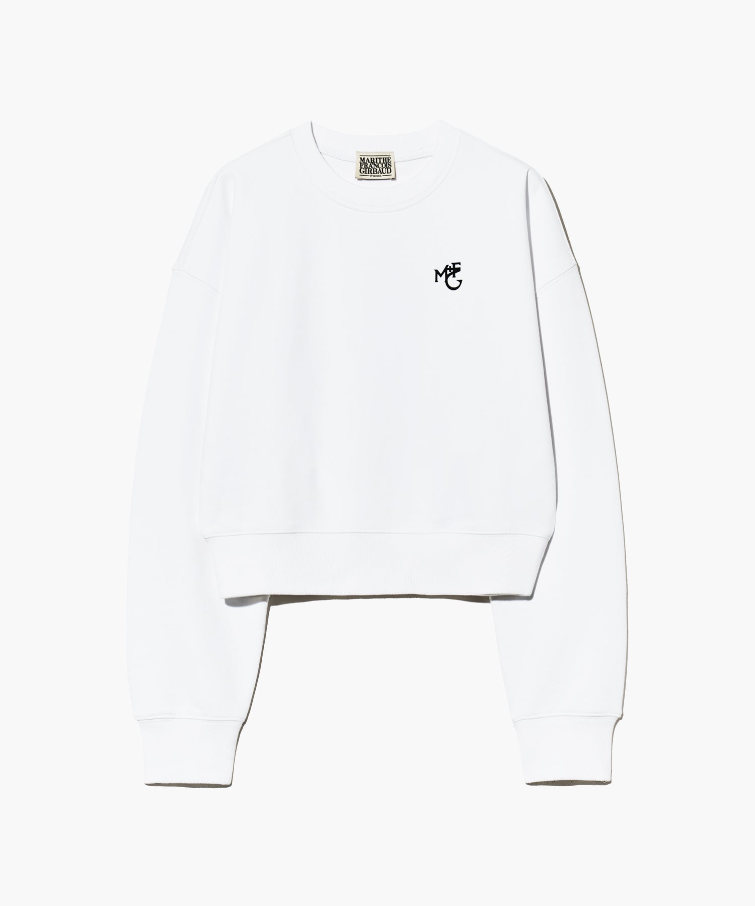 Marithe & Francois Girbaud - Monogramme M+fg Logo Crop Sweatshirt (White) product image 6 | TRAB K-Fashion Australia