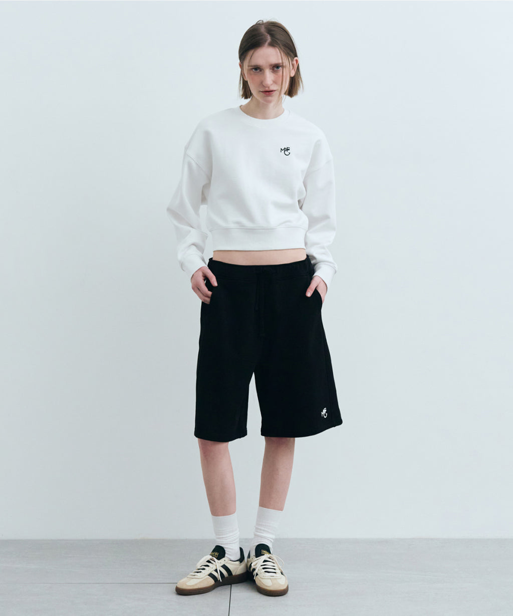 Marithe & Francois Girbaud - Monogramme M+fg Logo Crop Sweatshirt (White) product image 4 | TRAB K-Fashion Australia