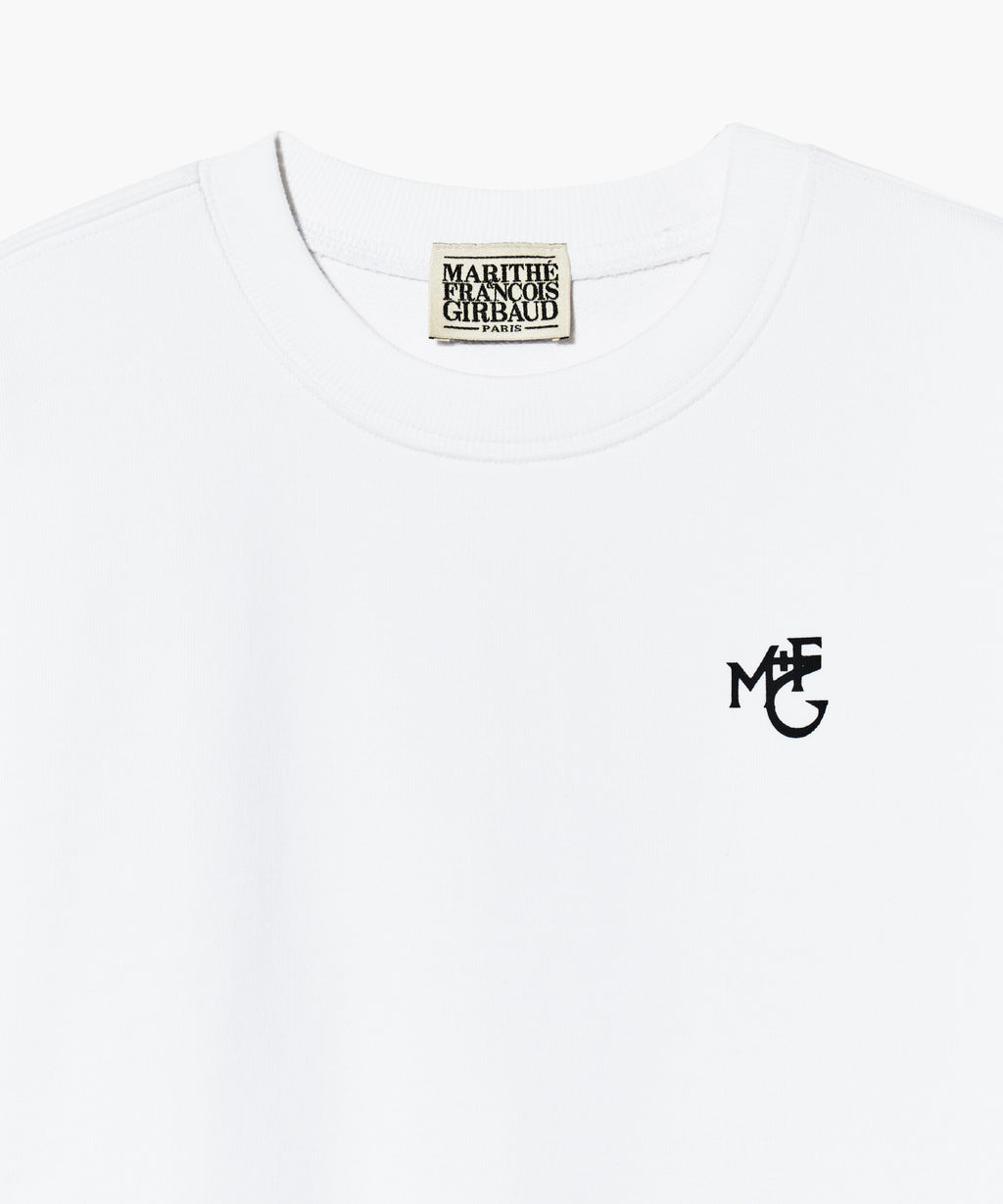 Marithe & Francois Girbaud - Monogramme M+fg Logo Crop Sweatshirt (White) product image 8 | TRAB K-Fashion Australia