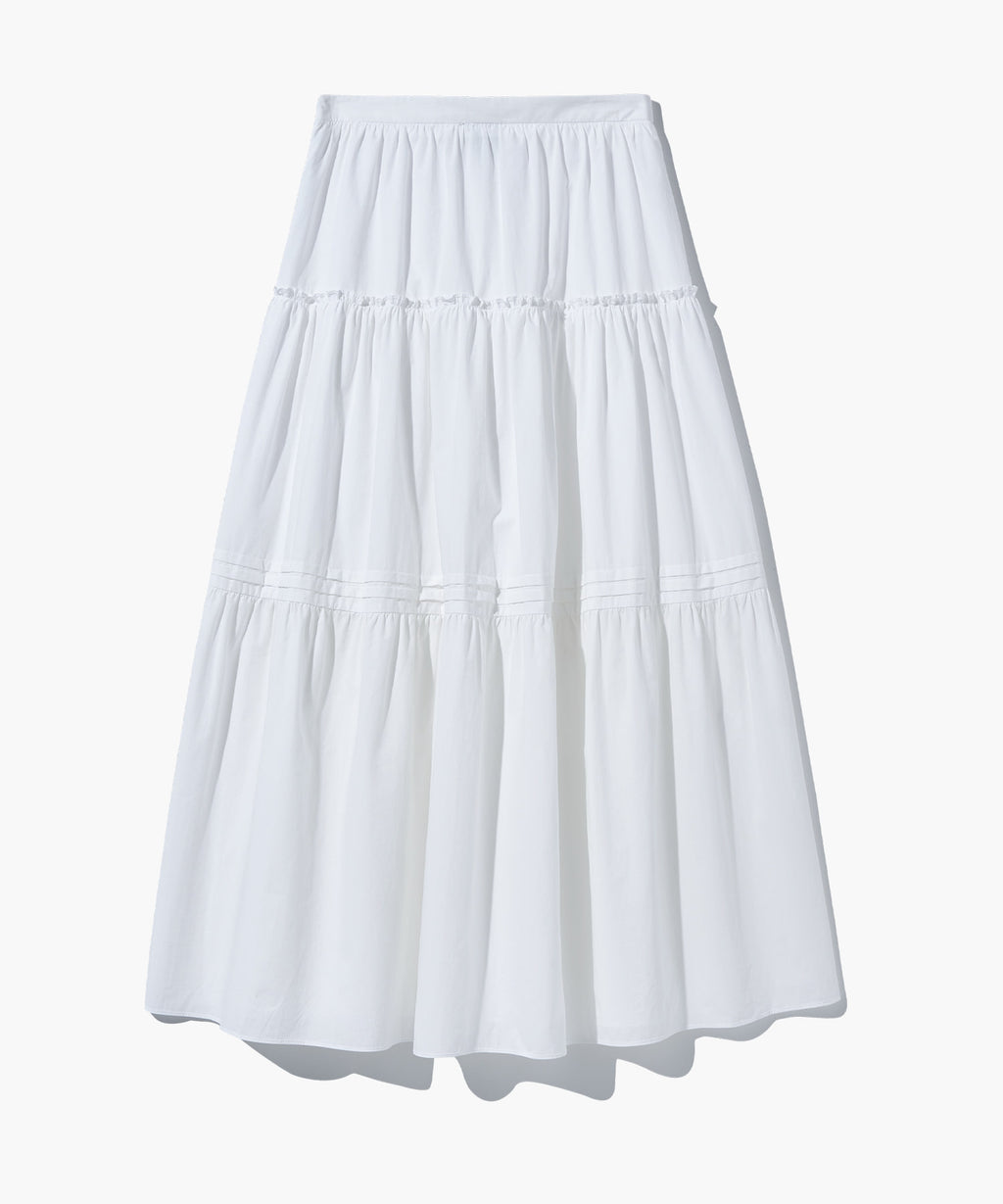 Marithe & Francois Girbaud - Tiered Full Skirt (White) product image 2 | TRAB K-Fashion Australia