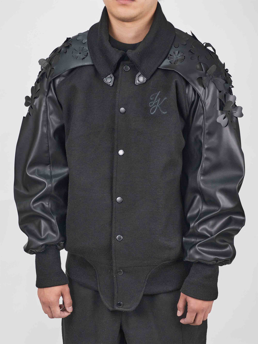 Juntae Kim - Laser-Cut Flower Varsity Jacket (OC1) product image 4 | TRAB K-Fashion Australia