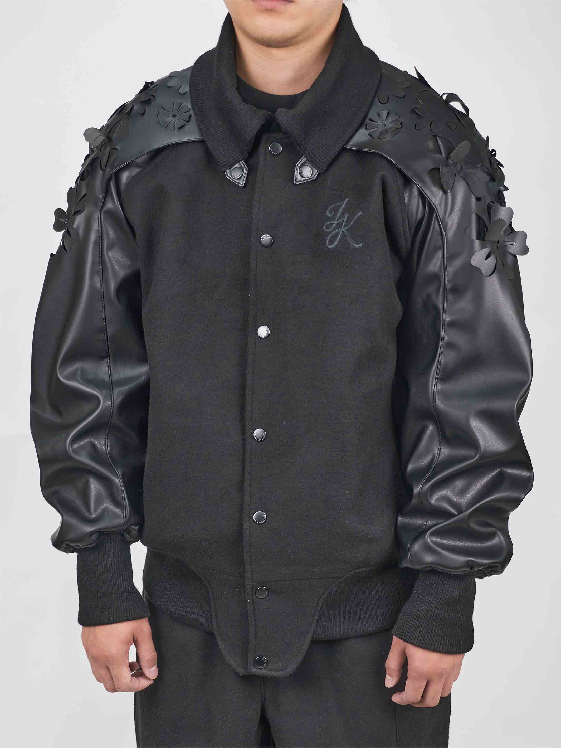 Juntae Kim - Laser-Cut Flower Varsity Jacket (OC1) product image 4 | TRAB K-Fashion Australia