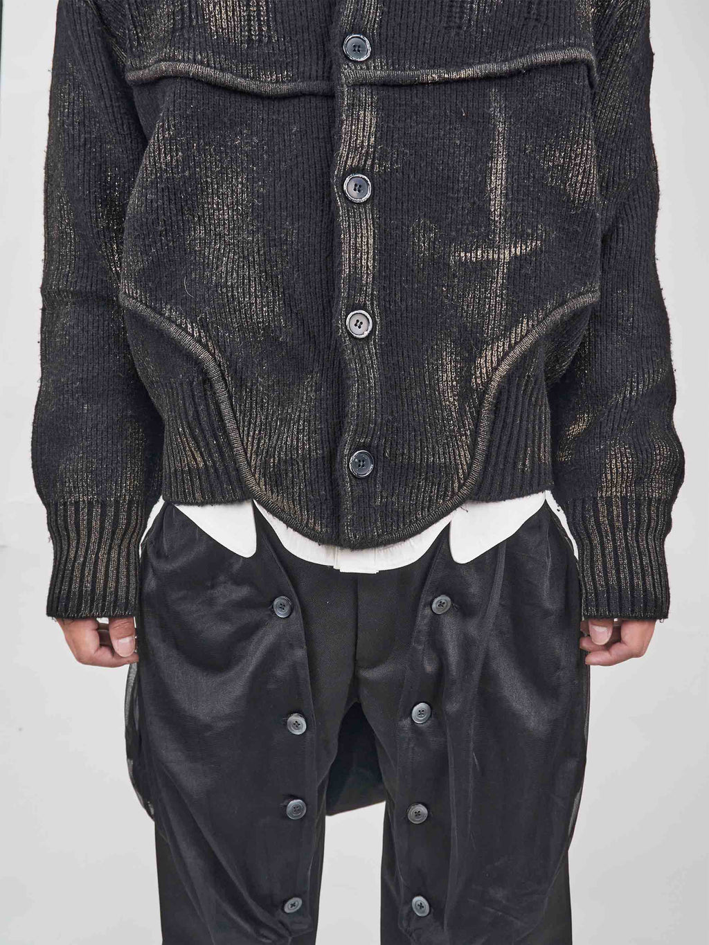 Juntae Kim - Painted Corset Knit Cardigan product image 6 | TRAB K-Fashion Australia