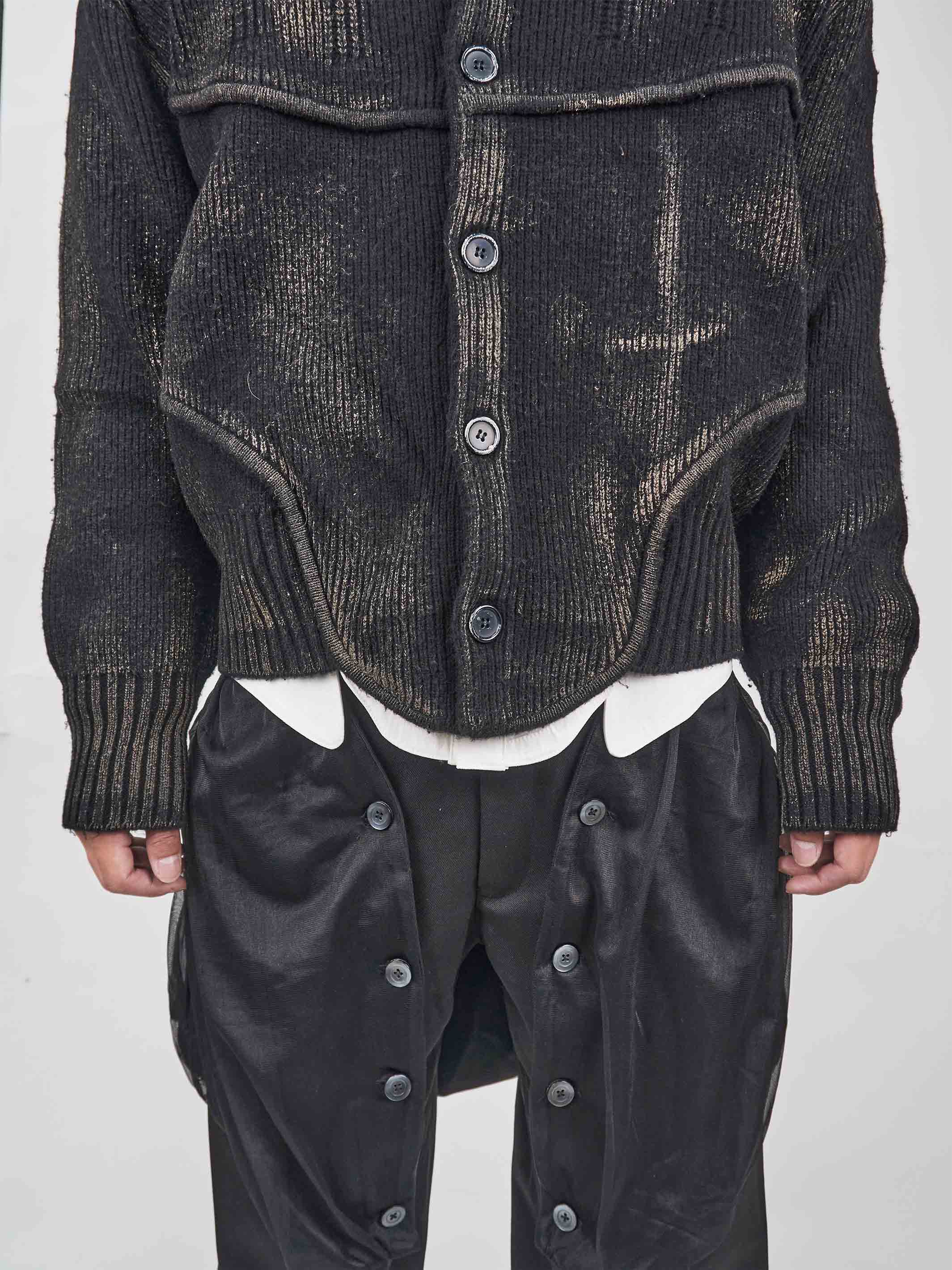 Juntae Kim - Painted Corset Knit Cardigan product image 6 | TRAB K-Fashion Australia