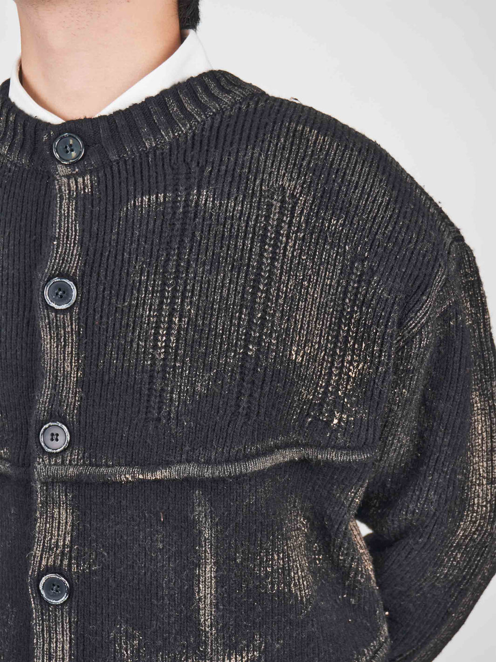 Juntae Kim - Painted Corset Knit Cardigan product image 7 | TRAB K-Fashion Australia
