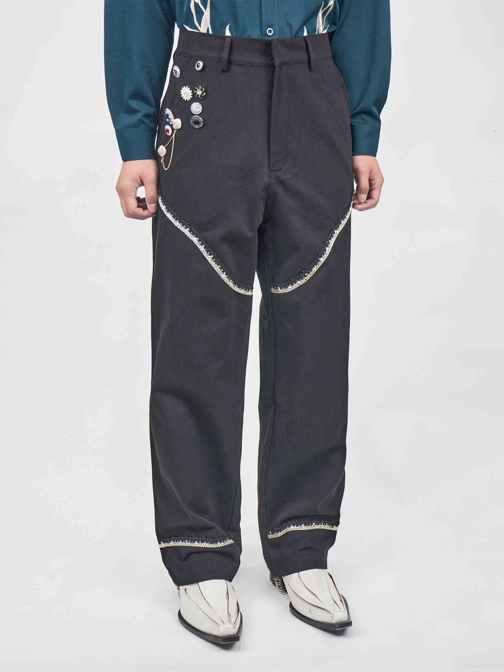 Juntae Kim - Corset-Trimmed Chino Pants (OC1) product image 4 | TRAB K-Fashion Australia