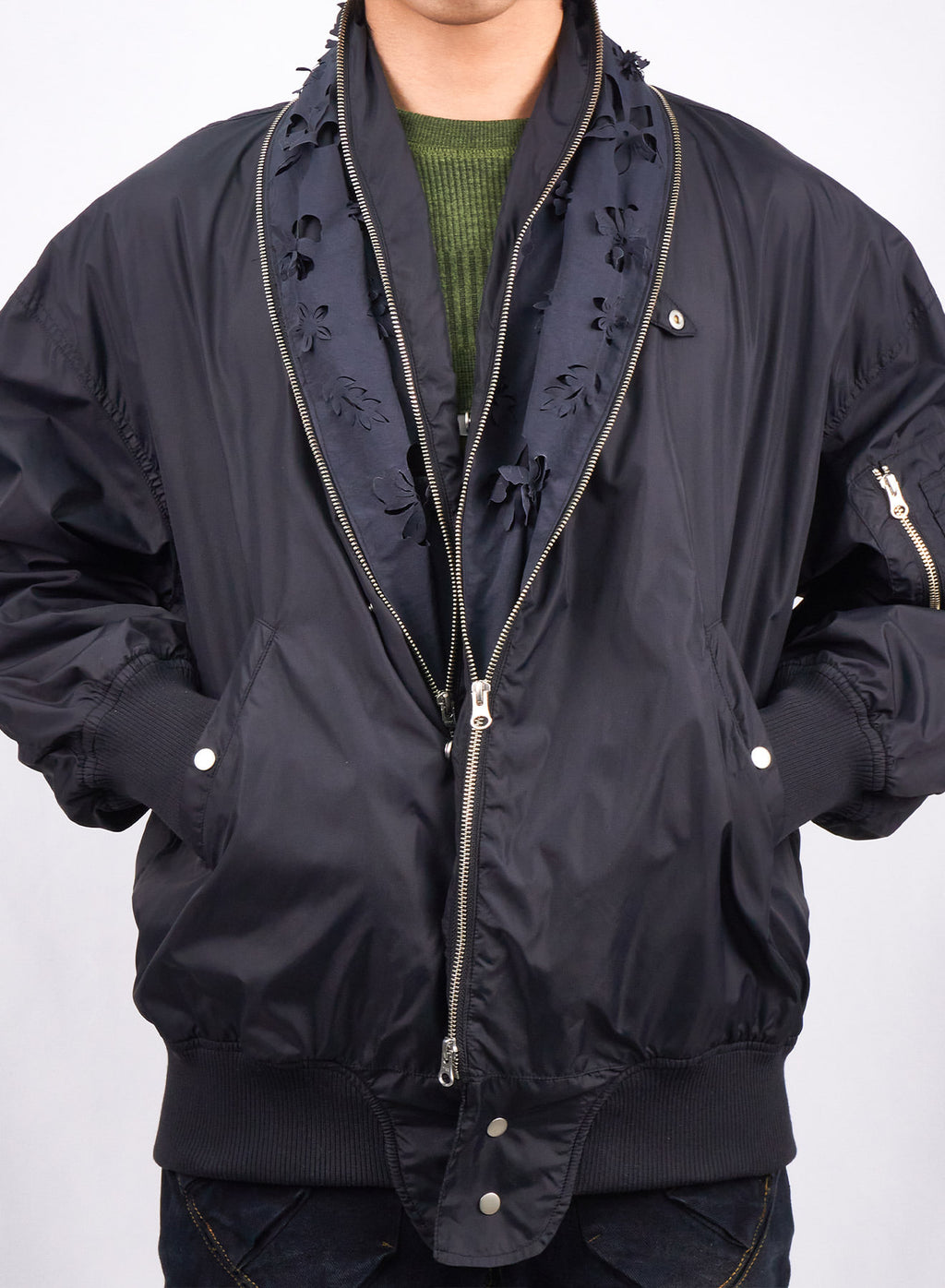 Juntae Kim - Laser-Slashed Bomber Jacket (OC2) product image 5 | TRAB K-Fashion Australia
