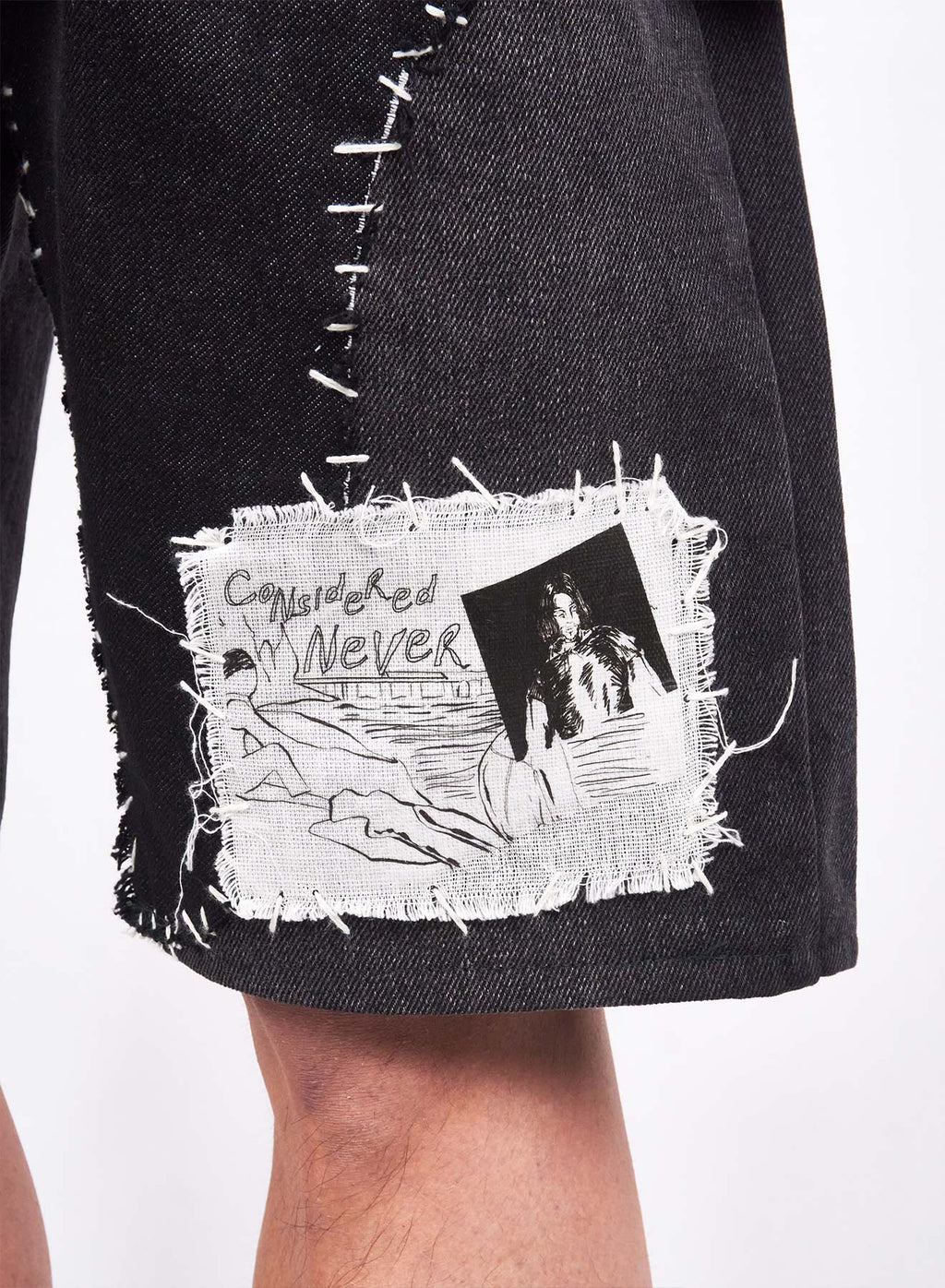 Juntae Kim - Patchwork Cobain Shorts (OC2) product image 6 | TRAB K-Fashion Australia