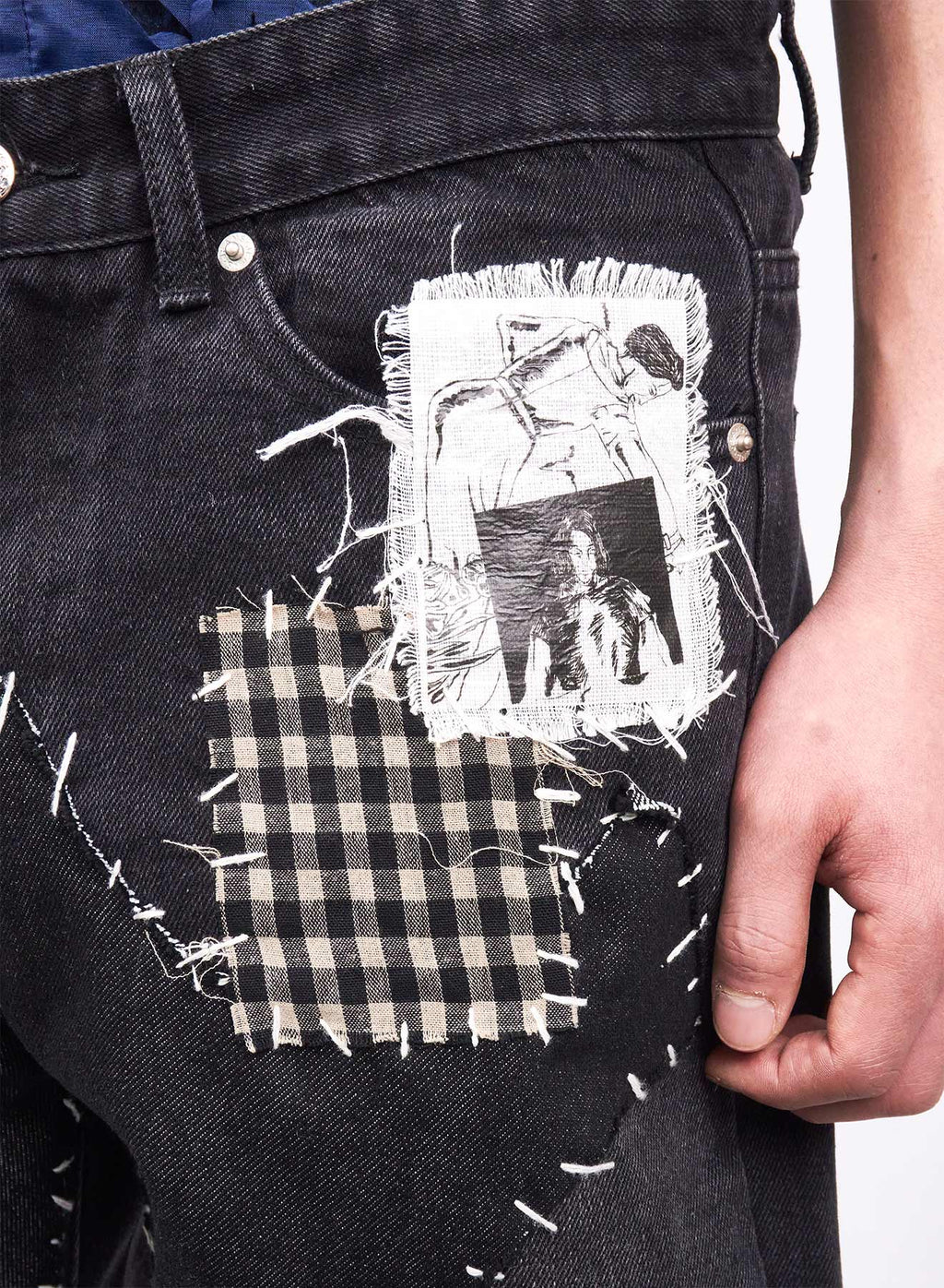 Juntae Kim - Patchwork Cobain Shorts (OC2) product image 7 | TRAB K-Fashion Australia