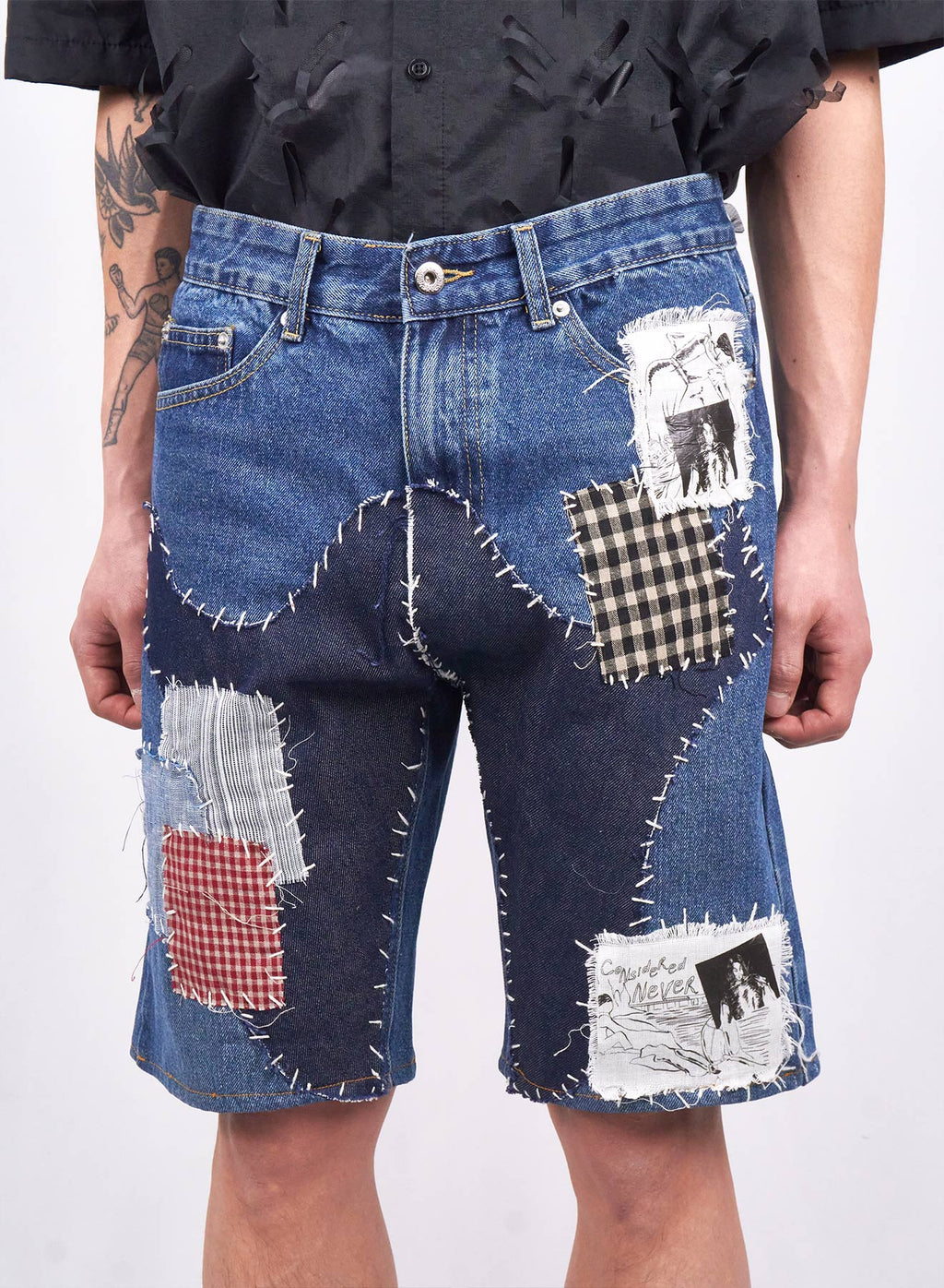 Juntae Kim - Patchwork Cobain Shorts (OC1) product image 4 | TRAB K-Fashion Australia