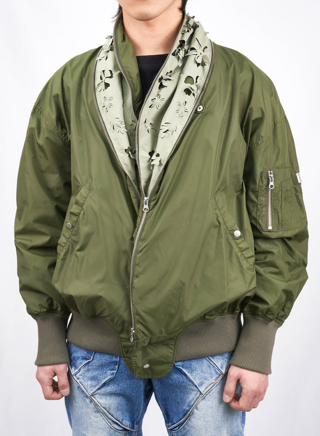 Juntae Kim - Laser-Slashed Bomber Jacket (OC1) product image 6 | TRAB K-Fashion Australia
