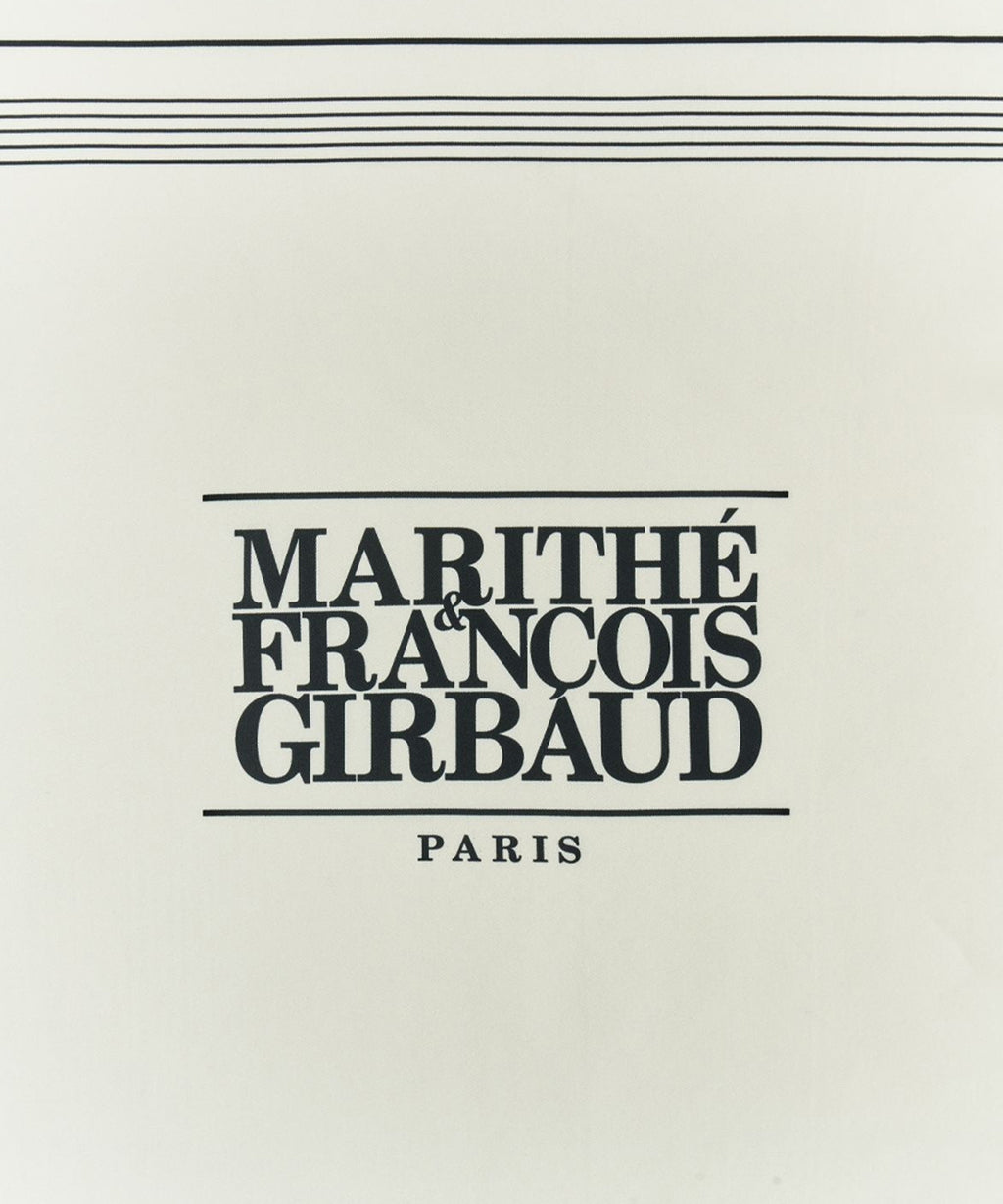 Marithe & Francois Girbaud - Classic Logo Silk Scarf (Ivory) product image 2 | TRAB K-Fashion Australia