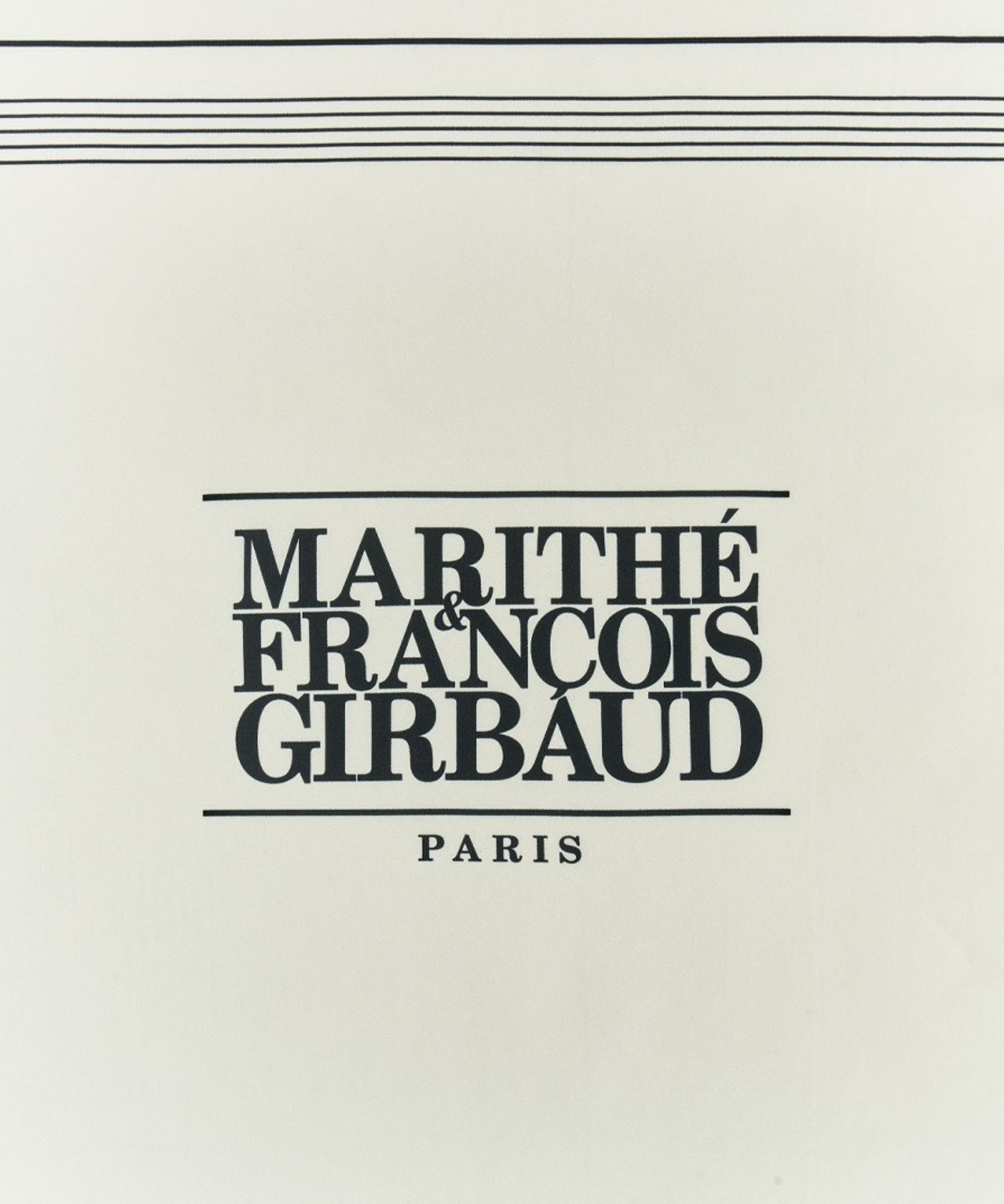 Marithe & Francois Girbaud - Classic Logo Silk Scarf (Ivory) product image 2 | TRAB K-Fashion Australia
