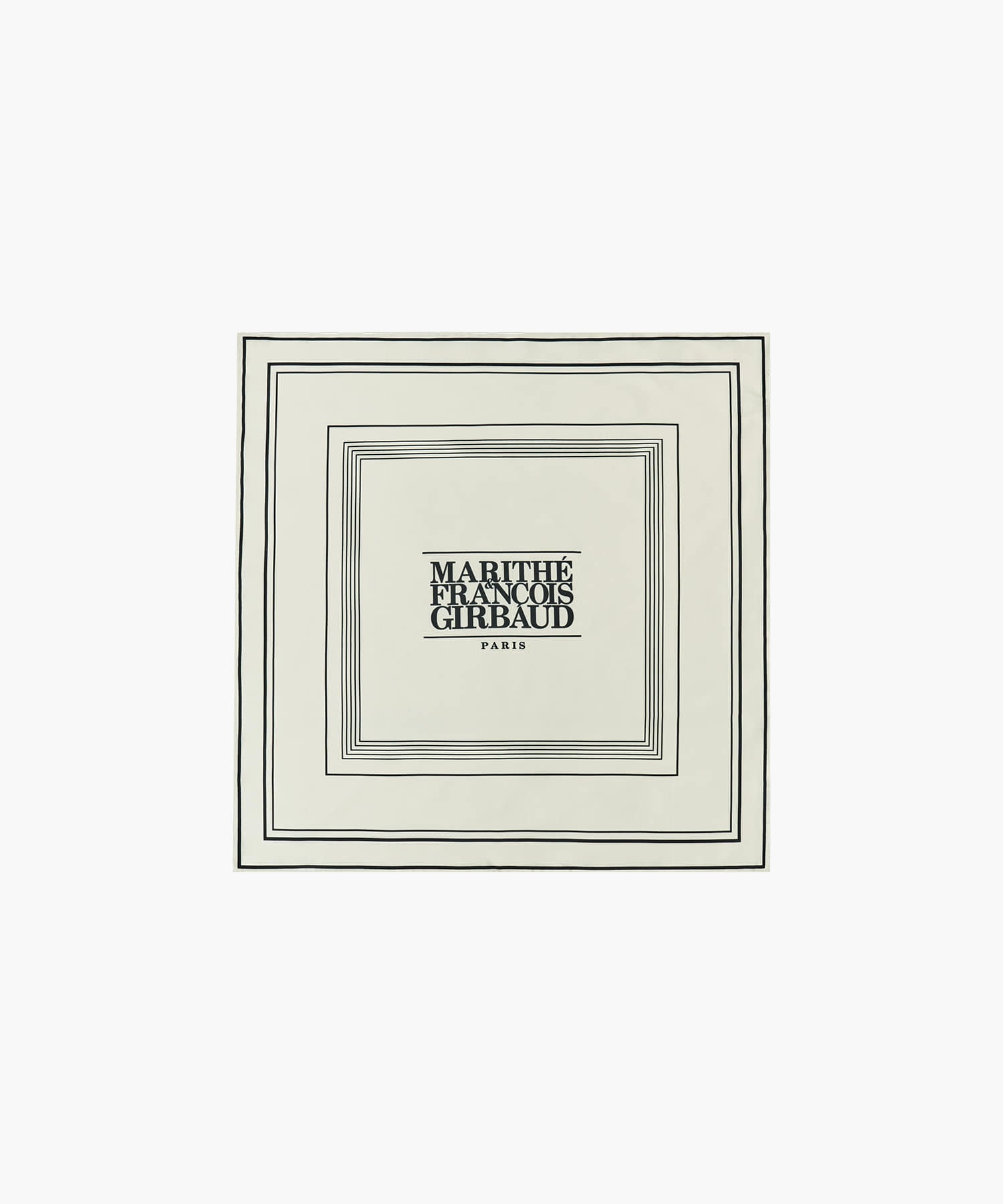 Marithe & Francois Girbaud - Classic Logo Silk Scarf (Ivory) product image 1 | TRAB K-Fashion Australia