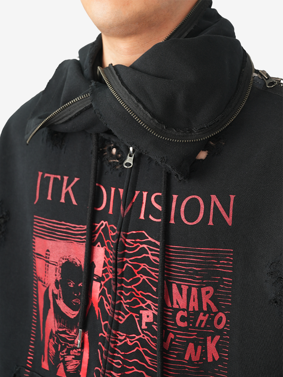 Juntae Kim - 'Jtk Division' Zip-Up Hoodie (OC1) product image 8 | TRAB K-Fashion Australia