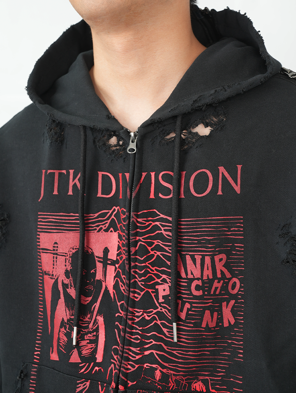 Juntae Kim - 'Jtk Division' Zip-Up Hoodie (OC1) product image 7 | TRAB K-Fashion Australia
