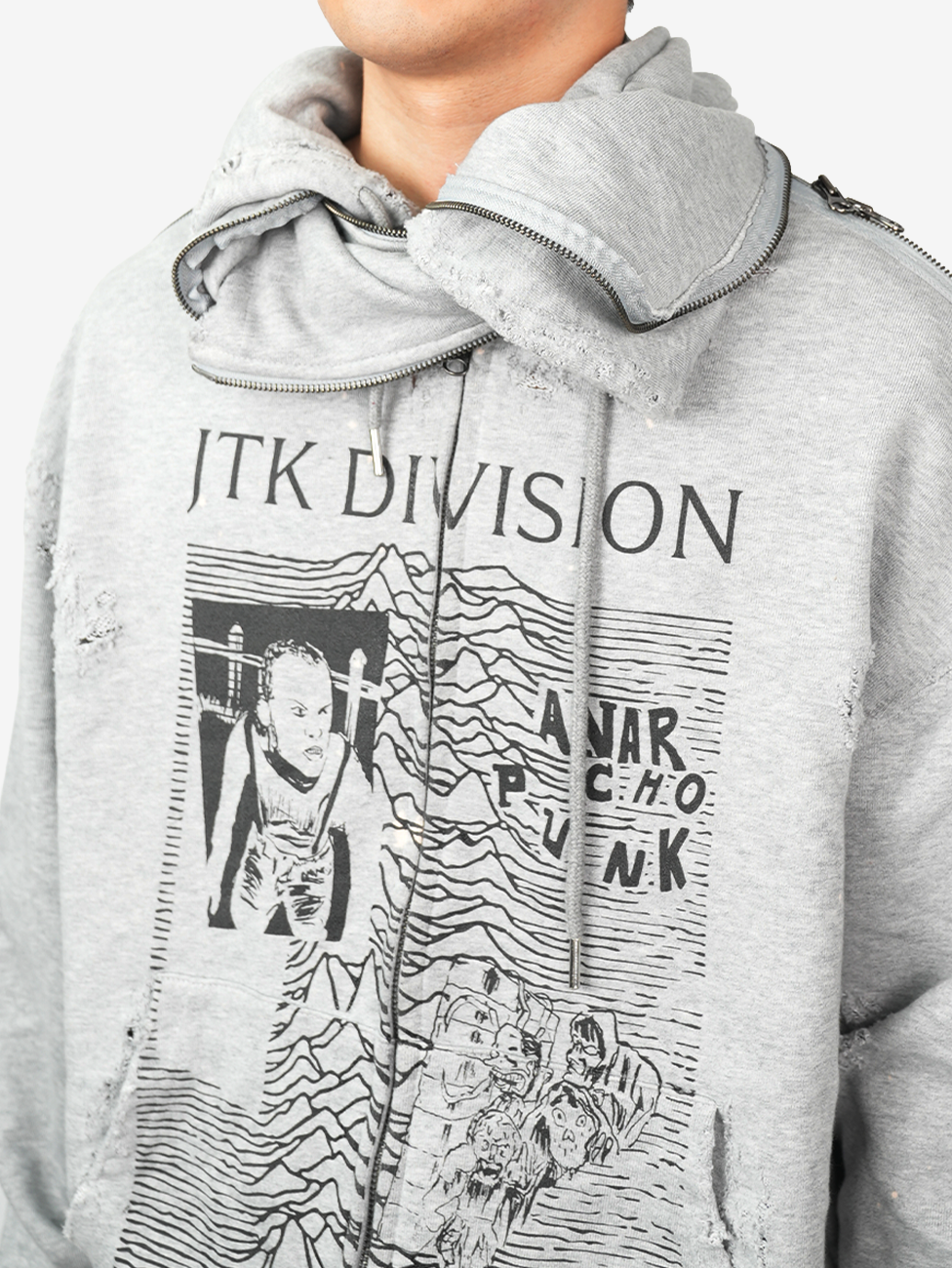 Juntae Kim - 'Jtk Division' Zip-Up Hoodie (OC3) product image 7 | TRAB K-Fashion Australia