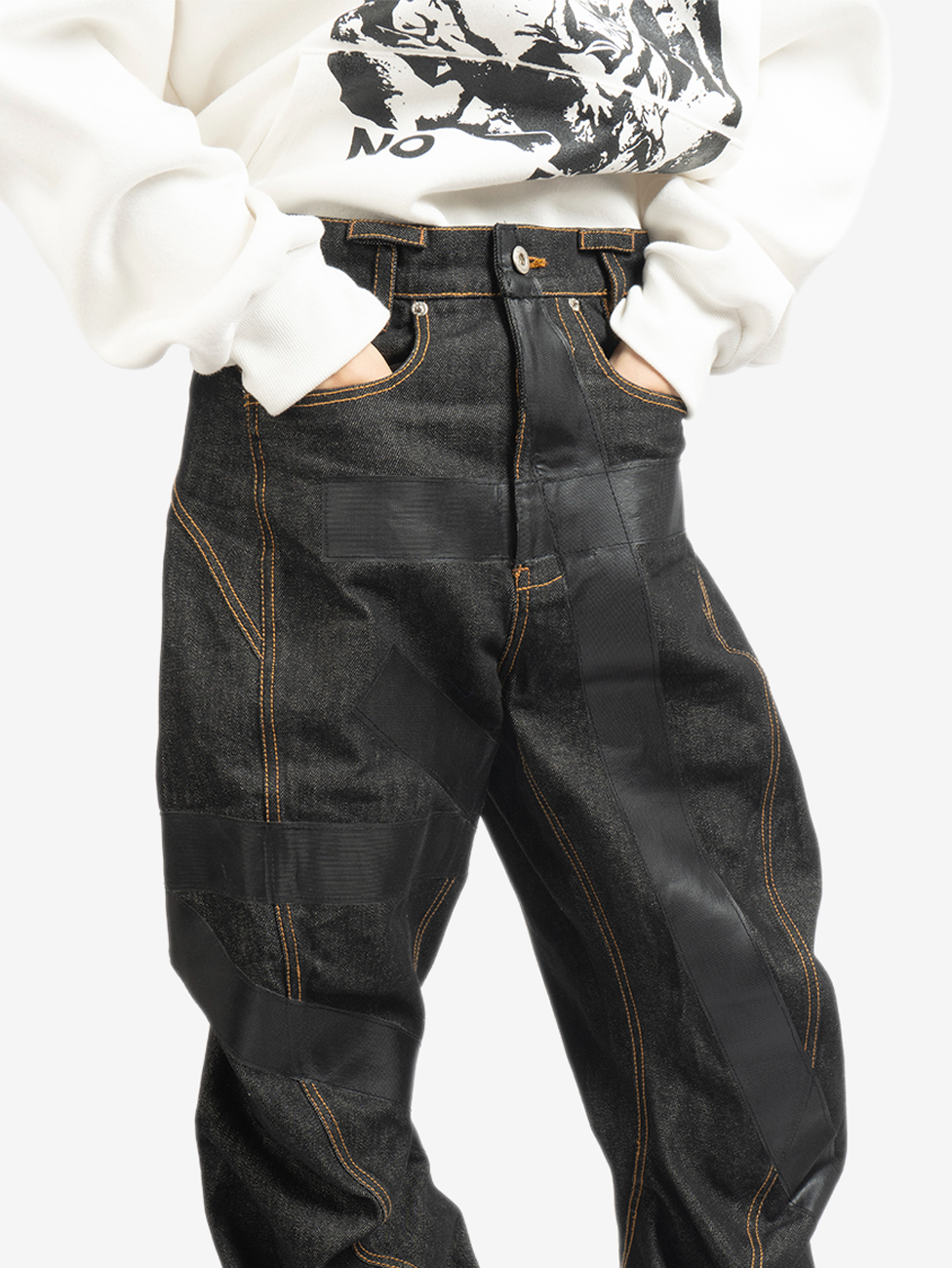 Juntae Kim - Twisted Tape Pants (OC1) product image 4 | TRAB K-Fashion Australia