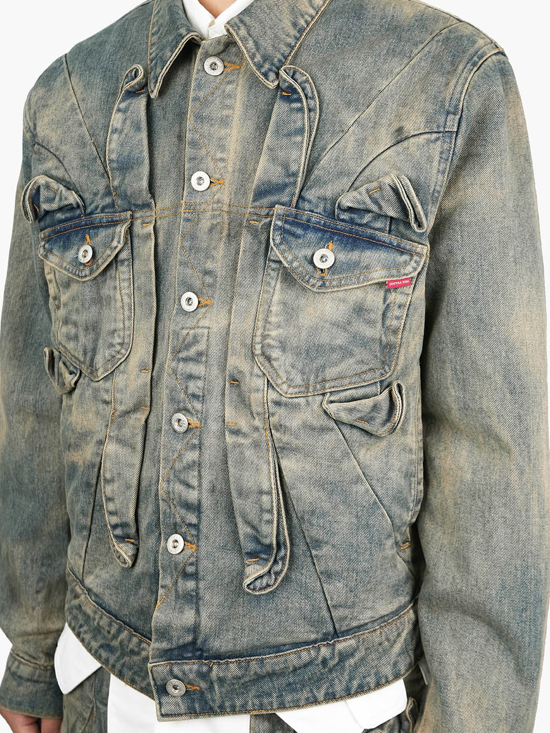 Juntae Kim - Gathered Denim Jacket (OC2) product image 6 | TRAB K-Fashion Australia