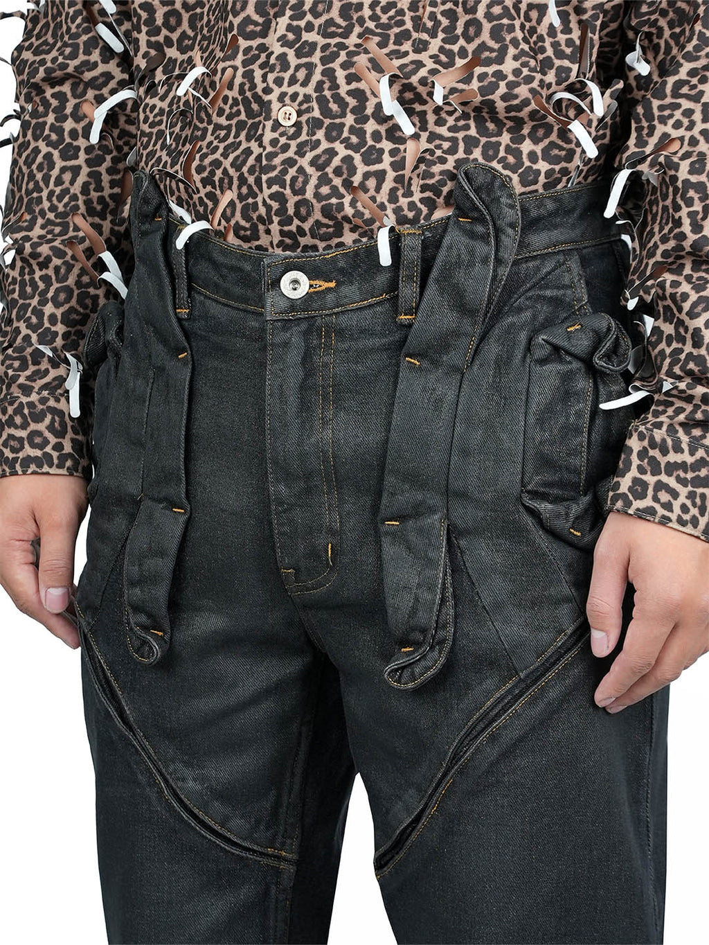 Juntae Kim - Gathered Denim Trousers (OC1) product image 6 | TRAB K-Fashion Australia