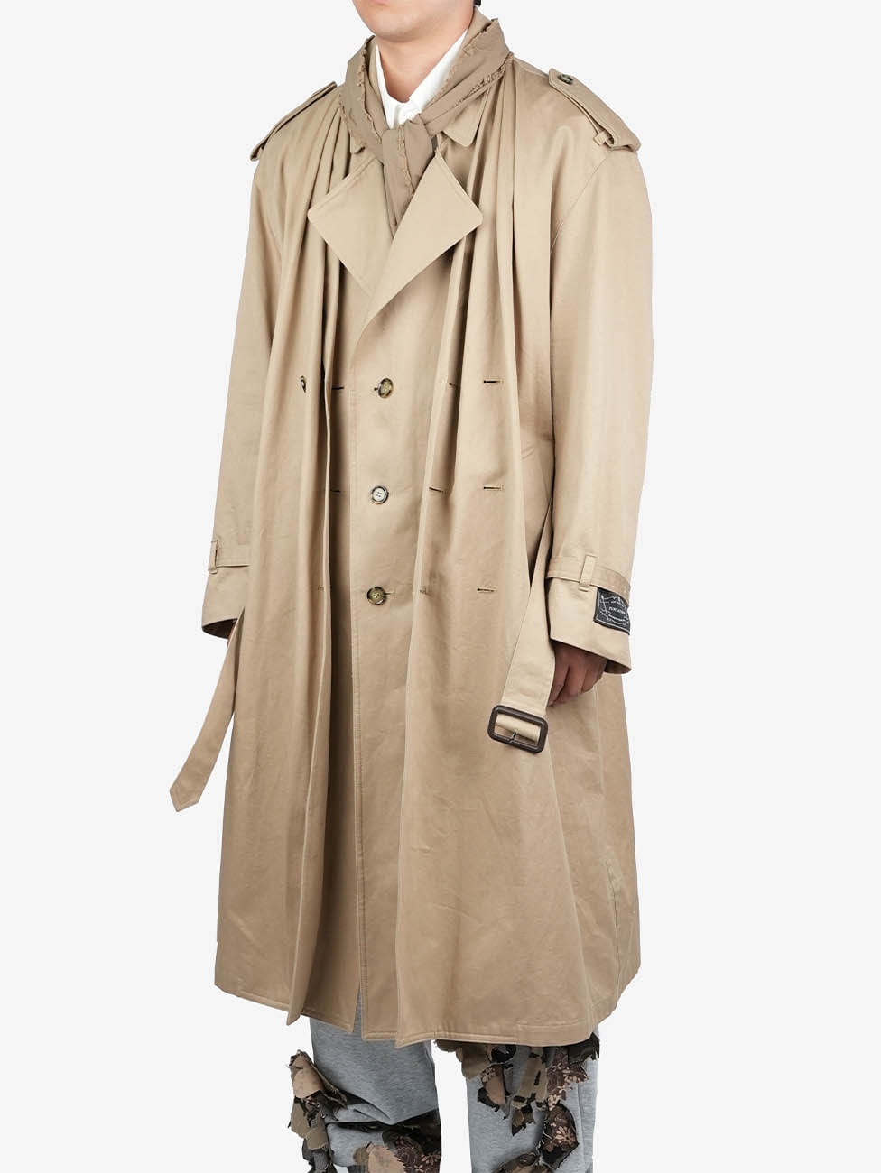 Juntae Kim - Layered Scarf Trench Coat (OC2) product image 4 | TRAB K-Fashion Australia