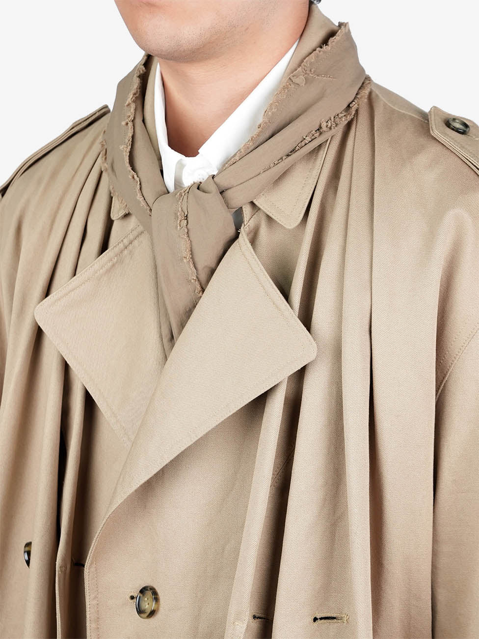 Juntae Kim - Layered Scarf Trench Coat (OC2) product image 6 | TRAB K-Fashion Australia