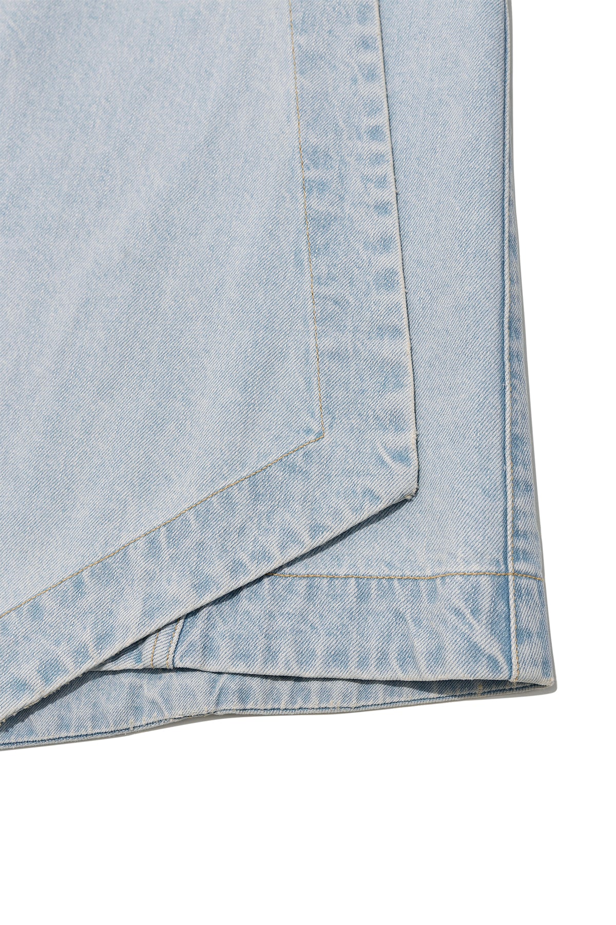 Matin Kim - Denim Mixed Flare Skirt (Light Blue) product image 5 | TRAB K-Fashion Australia