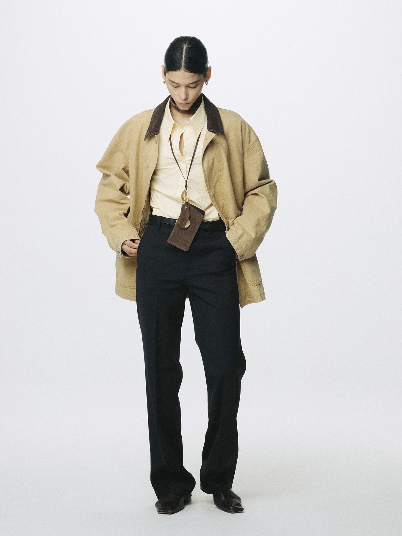 Tonywack - Wool Tailored Straight Trousers (Midnight) product image 6 | TRAB K-Fashion Australia