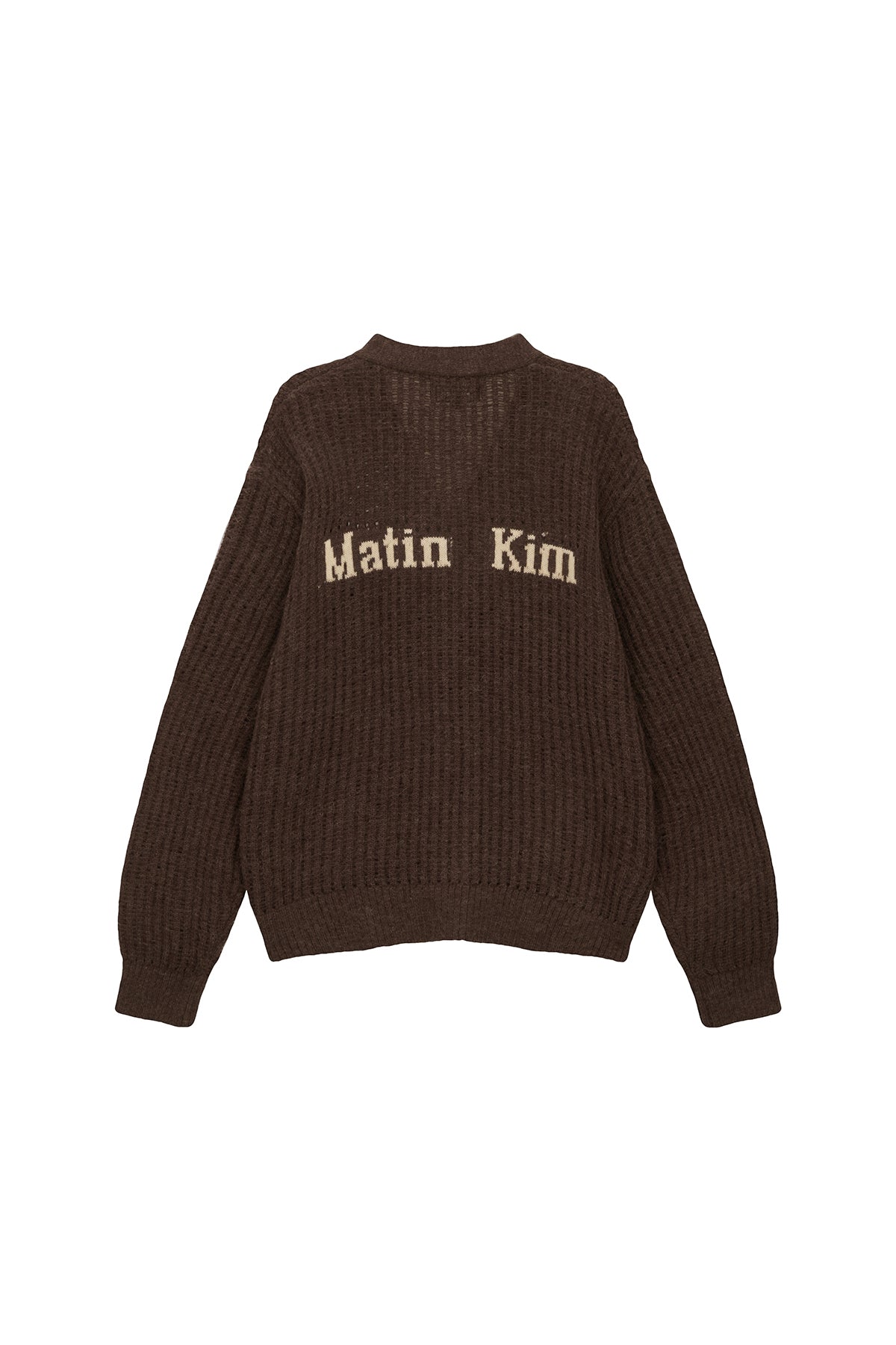 Matin Kim - Hairy Crochet Cardigan (Brown) product image 2 | TRAB K-Fashion Australia