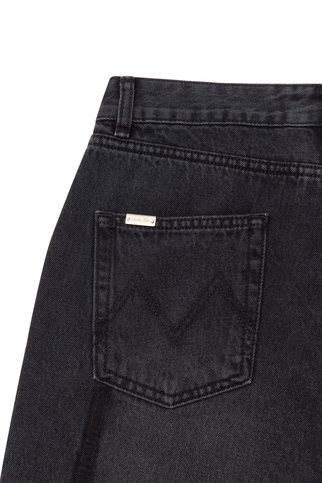 Matin Kim - Pocket Washed Point Denim Pants (Black) product image 5 | TRAB K-Fashion Australia
