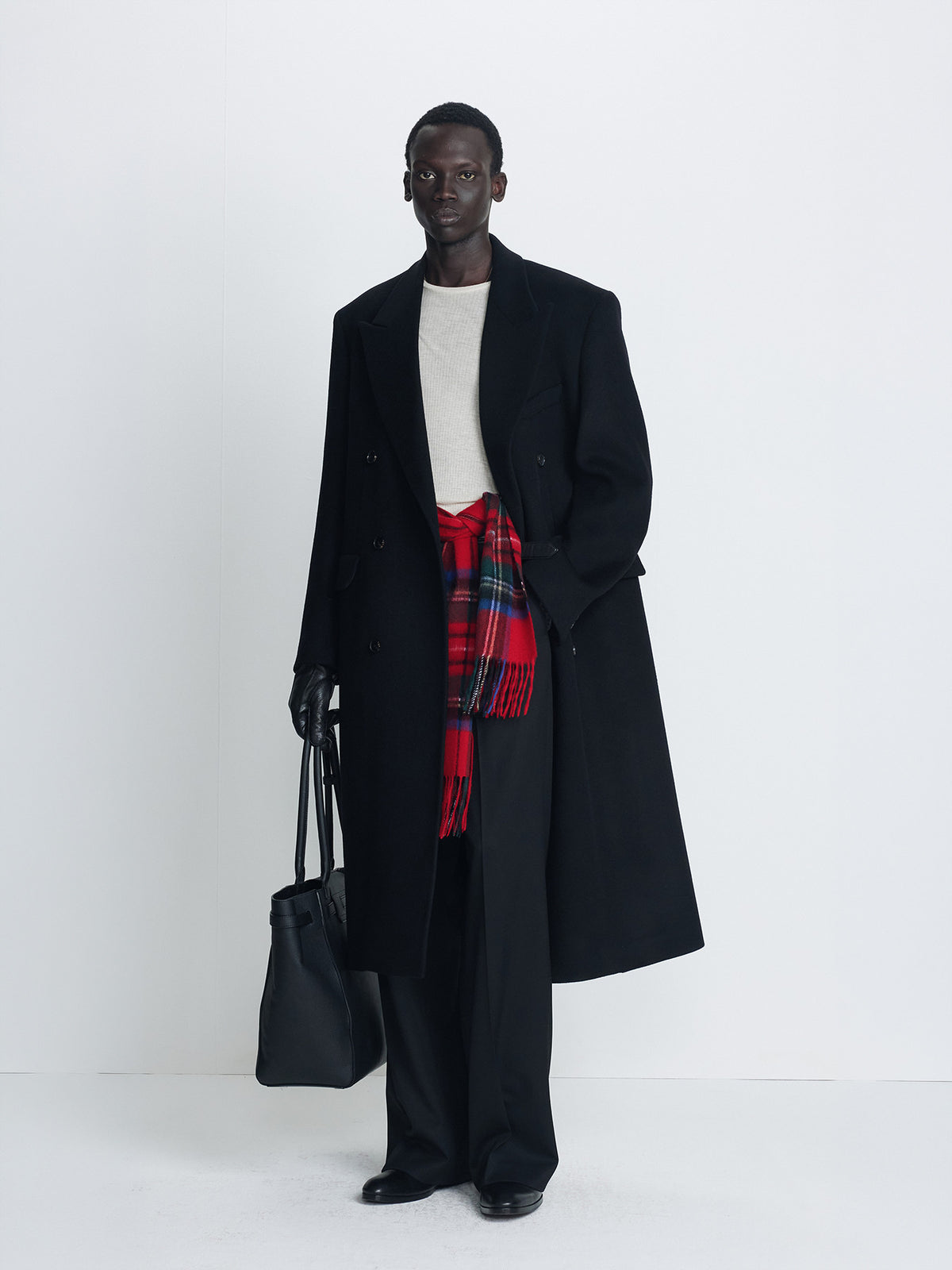 Tonywack - Wool And Cashmere Double-Breasted Coat (Black) product image 2 | TRAB K-Fashion Australia