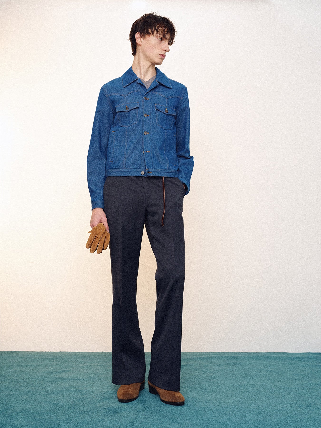 Tonywack - Wool Blend Flared Trousers (Slate Grey) product image 4 | TRAB K-Fashion Australia